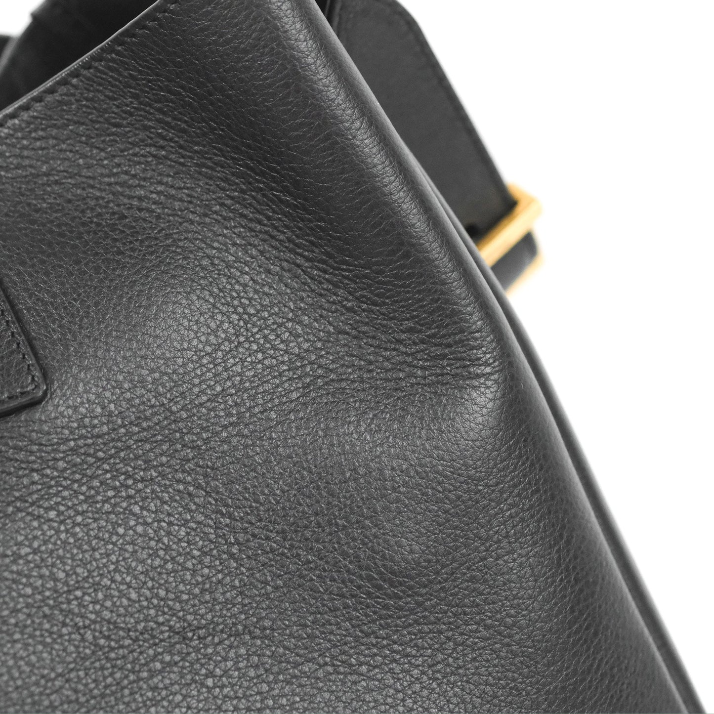 Saint Laurent Small ‘Le 5 a 7’ Hobo Bag Black Grained Leather