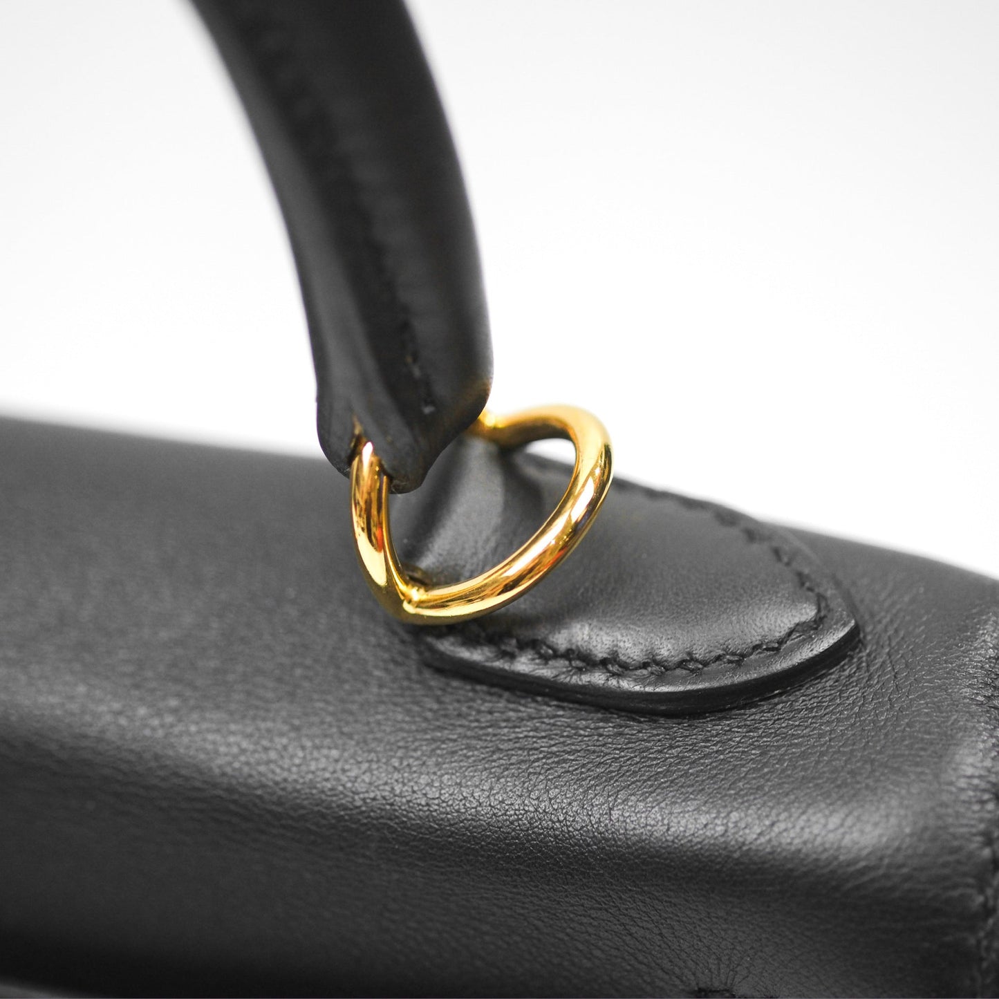 Hermès Retourne Kelly 25 Black Noir 89 Swift Gold Hardware