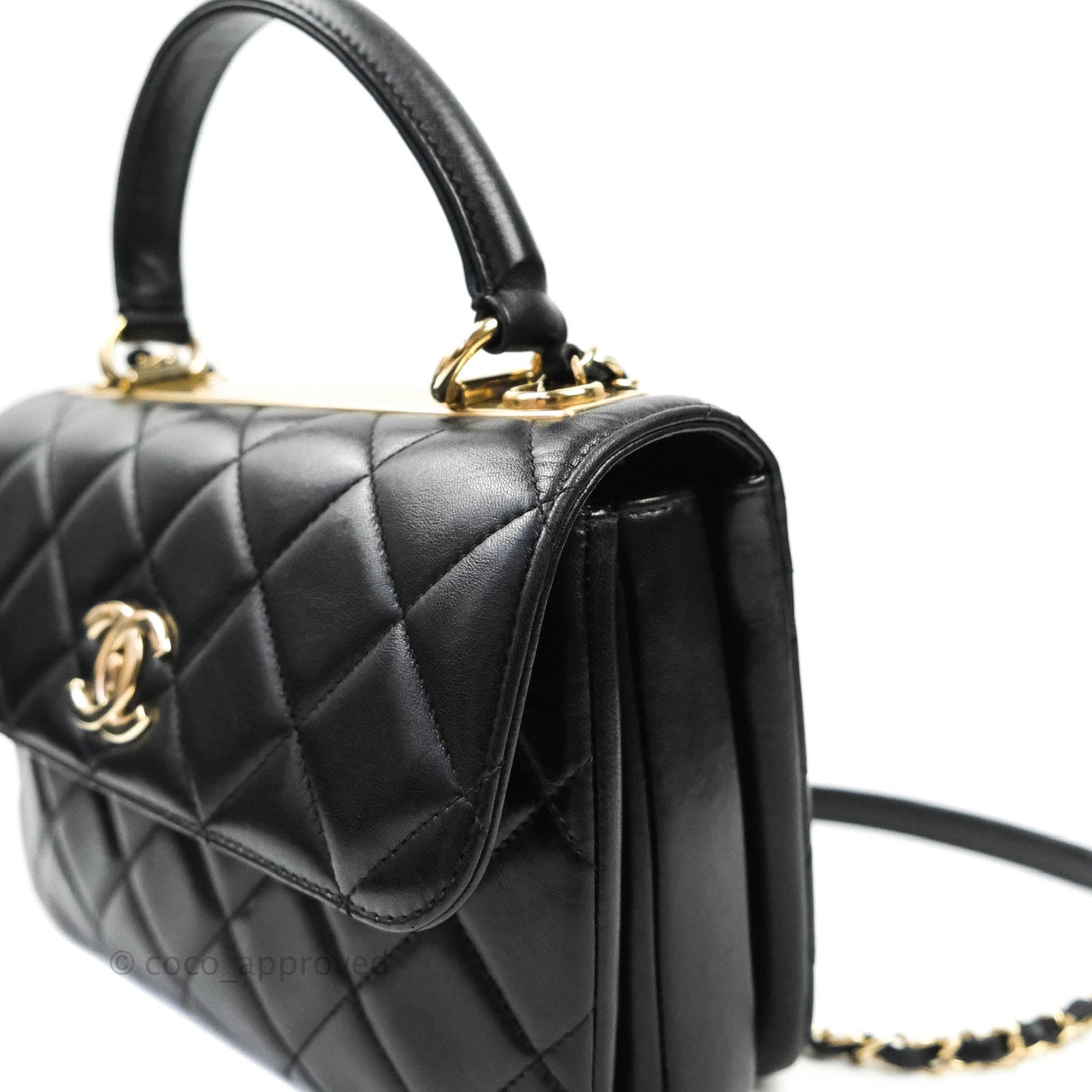 Chanel Trendy CC Small Black Lambskin Gold Hardware