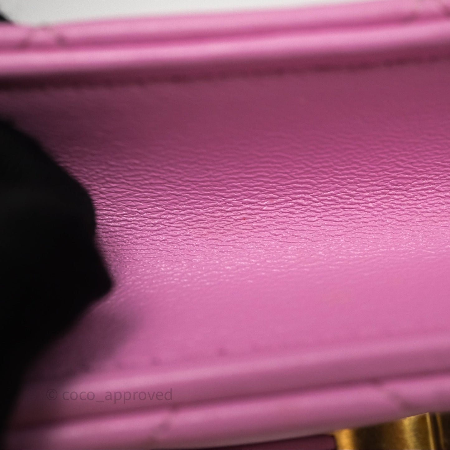 Chanel CC Chain Wallet On Chain WOC Pink Lambskin Aged Gold Hardware