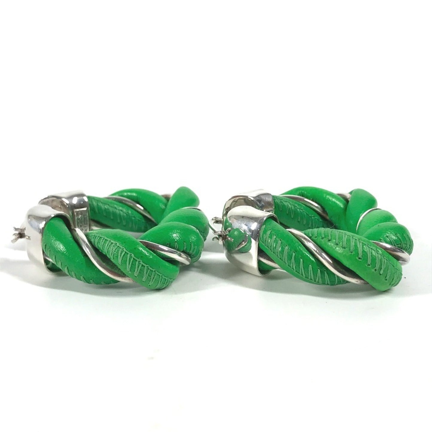 Luxury Bottega Veneta   Leather Hoop Earrings ()
