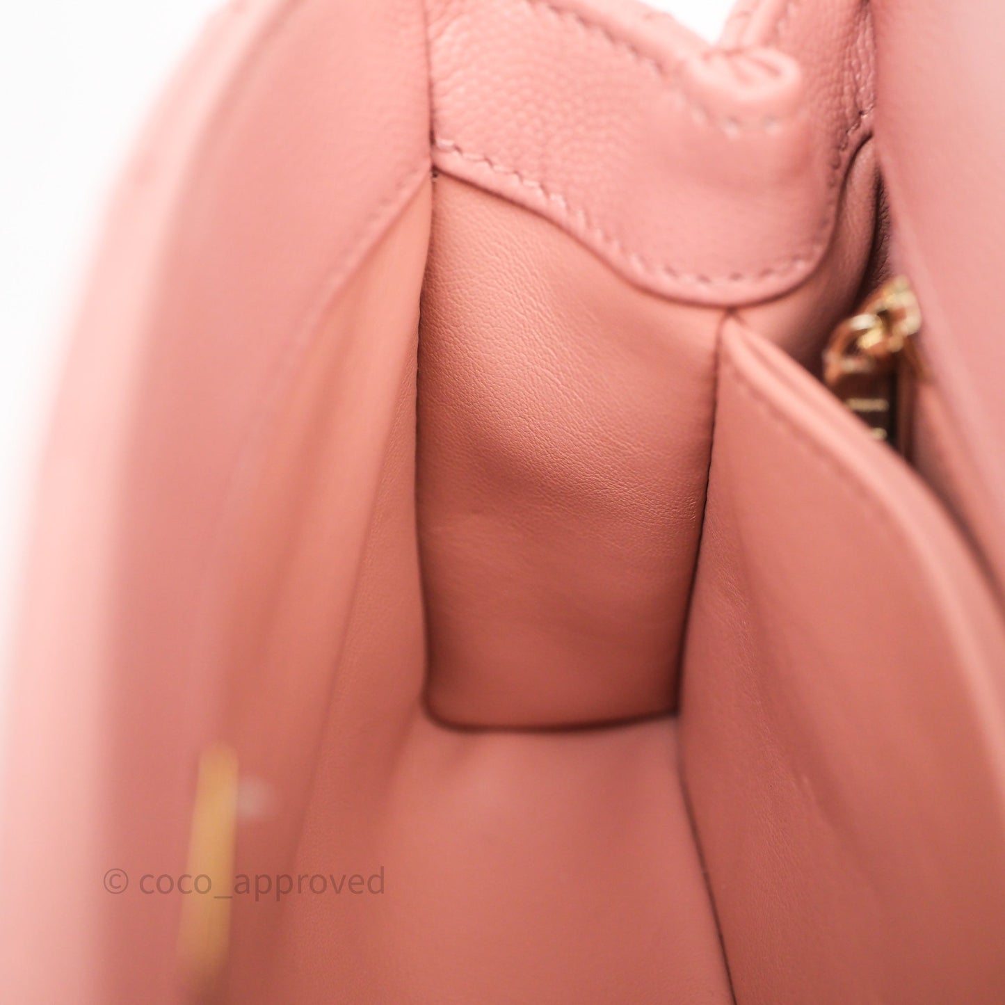 Chanel Small Coco Handle Quilted Pink Caviar Gold Hardware