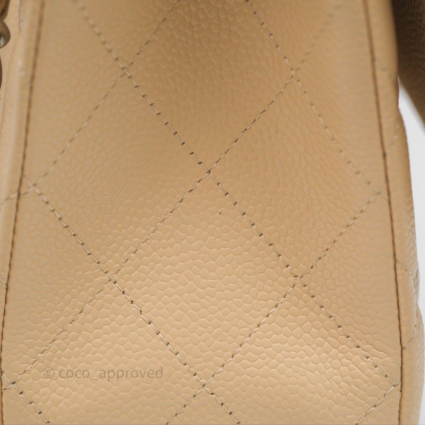 Chanel Jumbo Single Flap Beige Caviar Silver Hardware