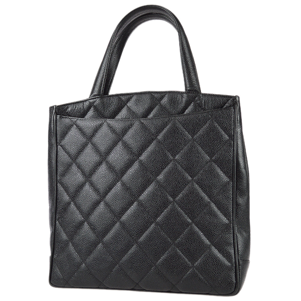 Luxury Chanel 1997-1999 Black Caviar Tote Handbag