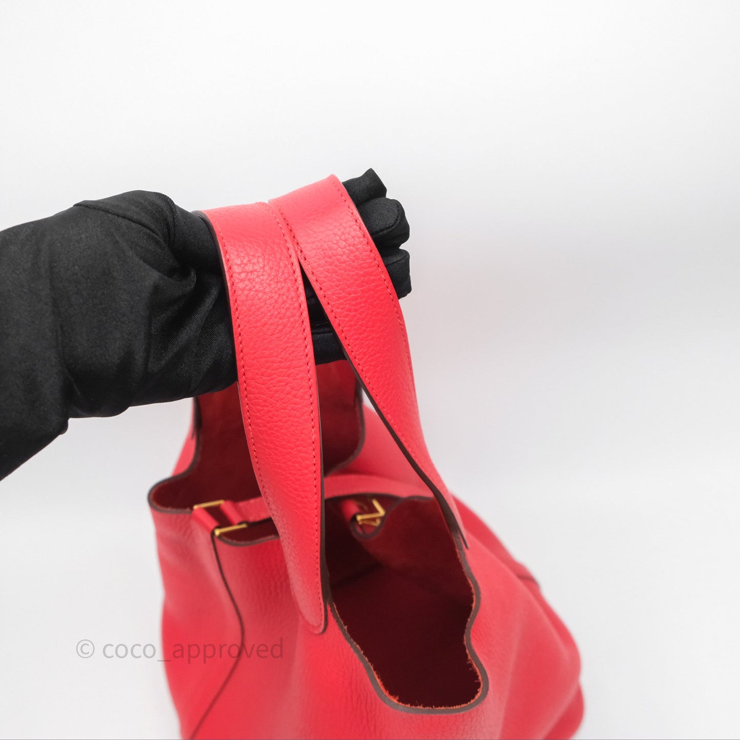 Hermès Picotin 22 Rouge Tomate S5 Clemence Gold Hardware