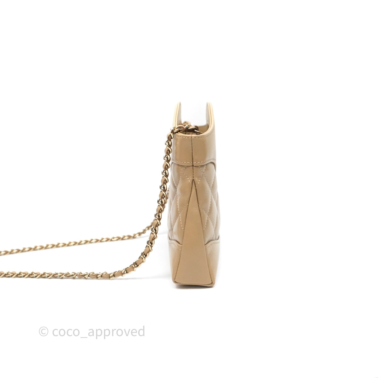 Chanel Nano 31 Beige Shiny Lambskin Gold Hardware
