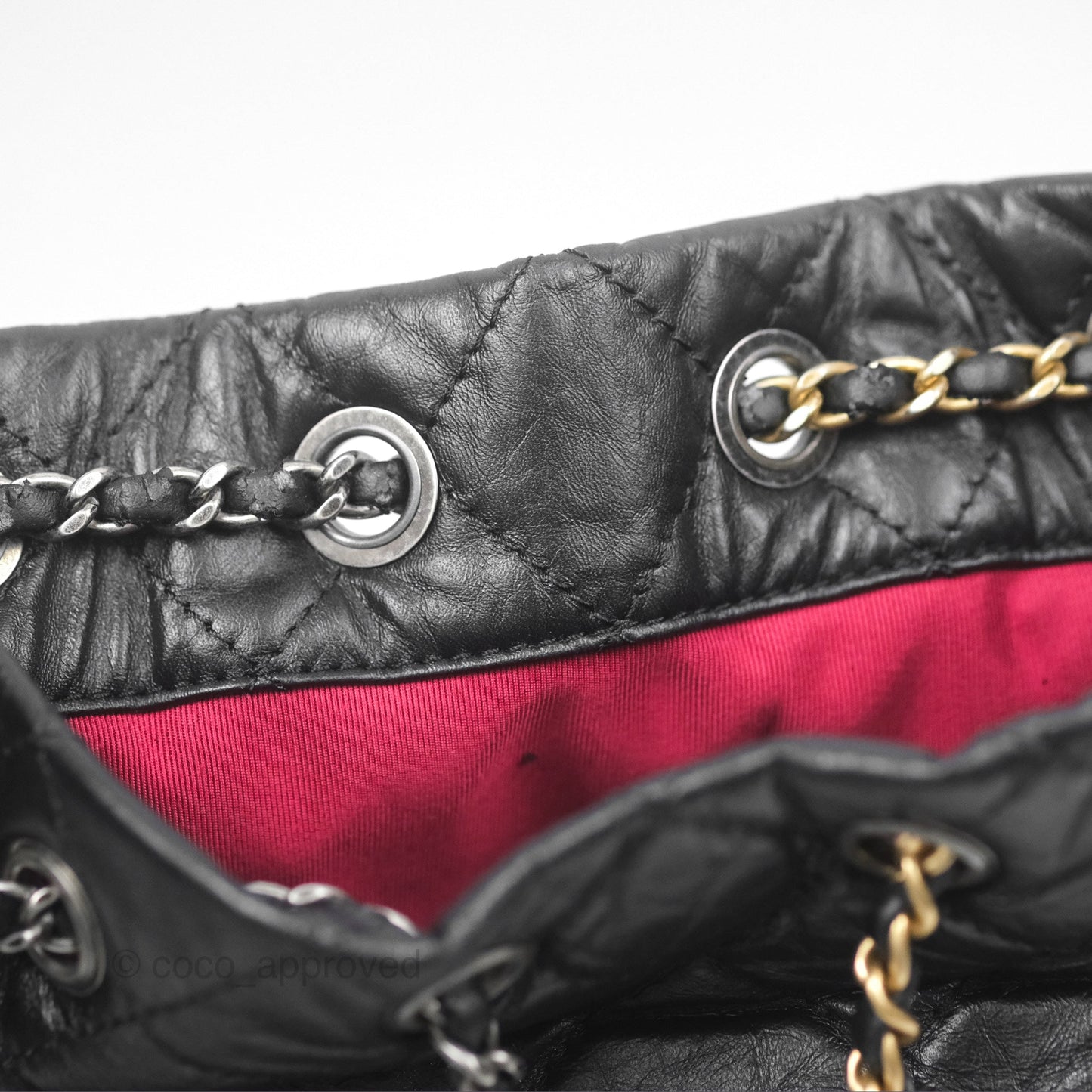 Chanel Small Gabrielle Backpack Black Aged Calfskin