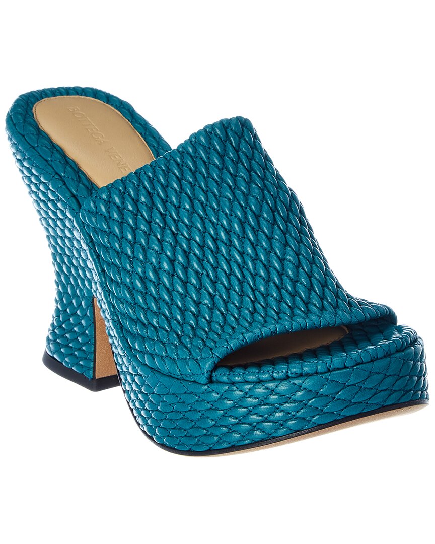 Luxury Bottega Veneta Leather Platform Sandal