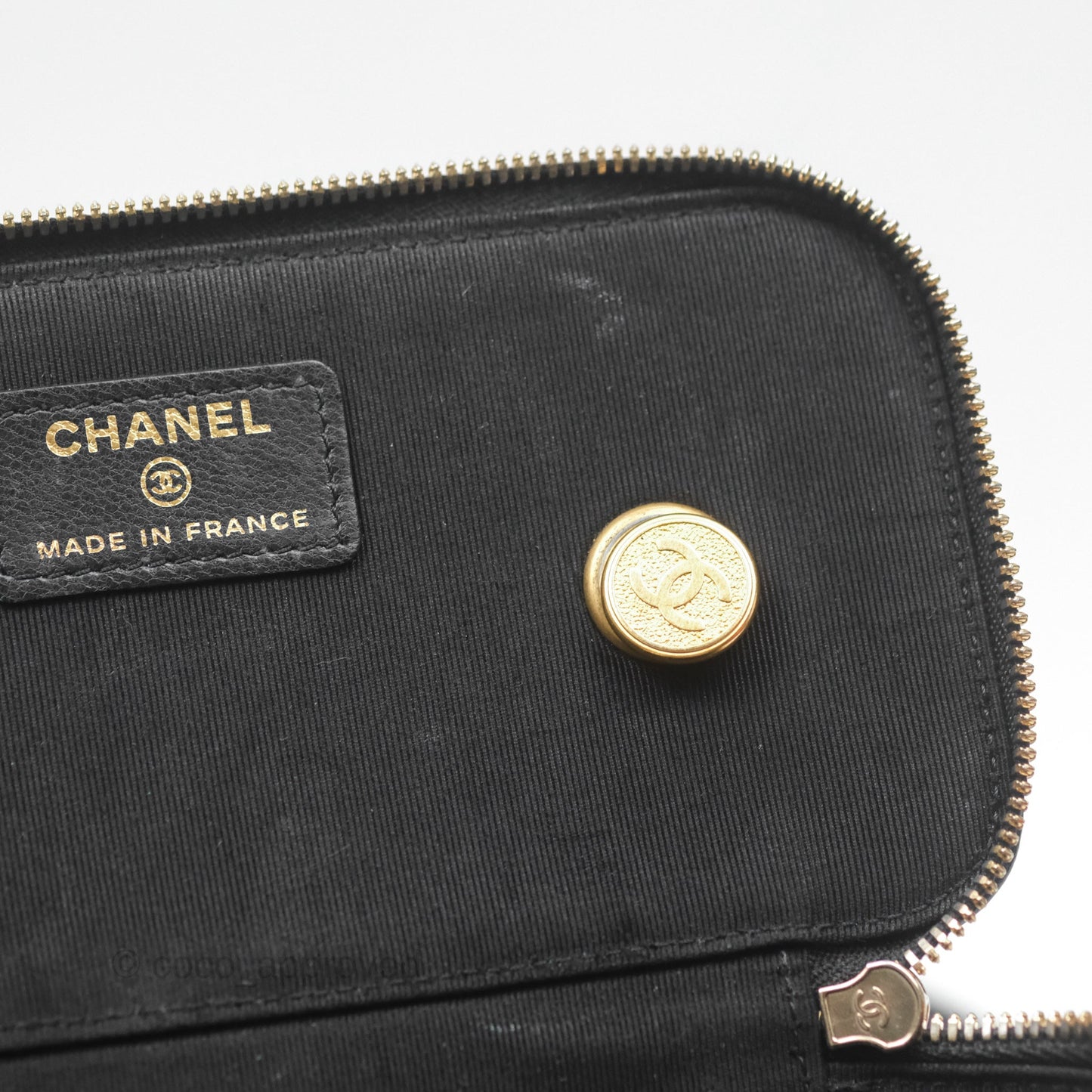 Chanel Vanity With Chain Black Goatskin Mixed Hardware