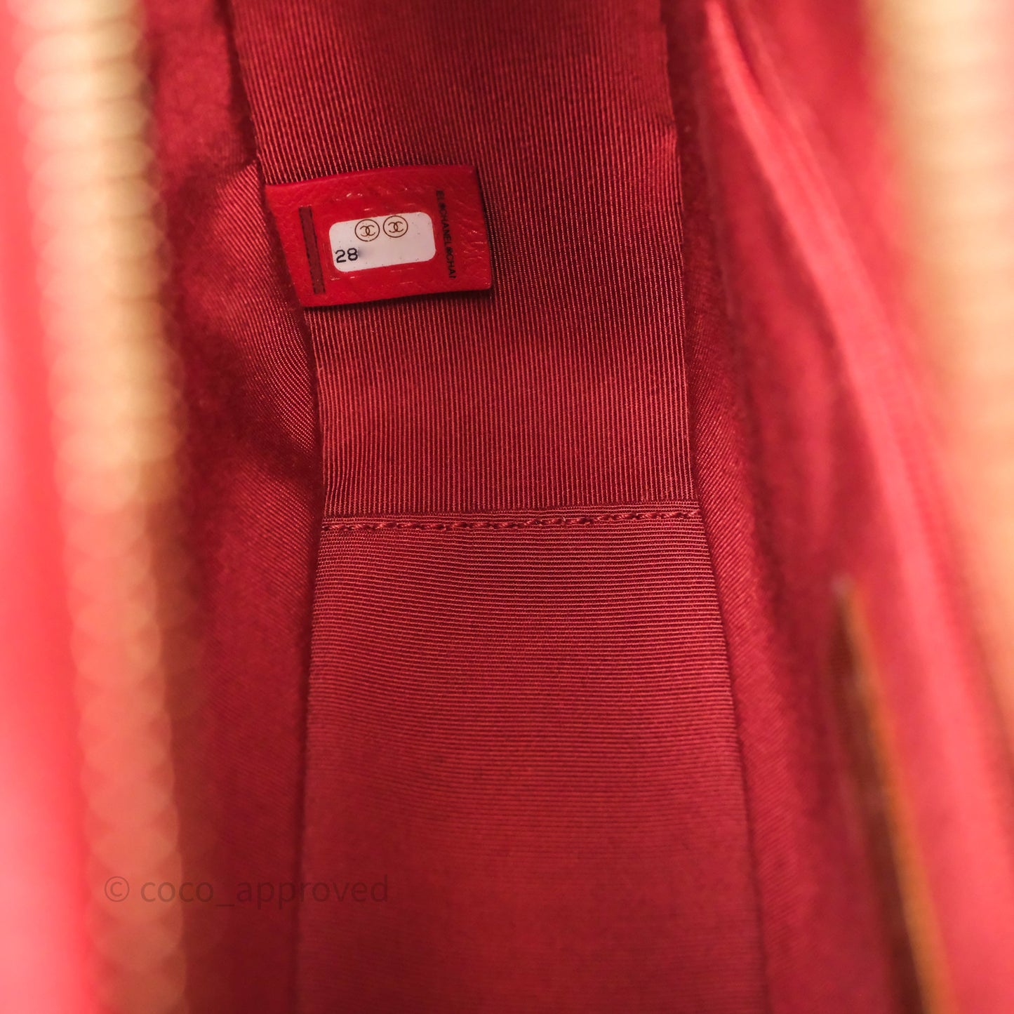 Chanel Infinity Camera Case Red Goatskin Aged Gold Hardware