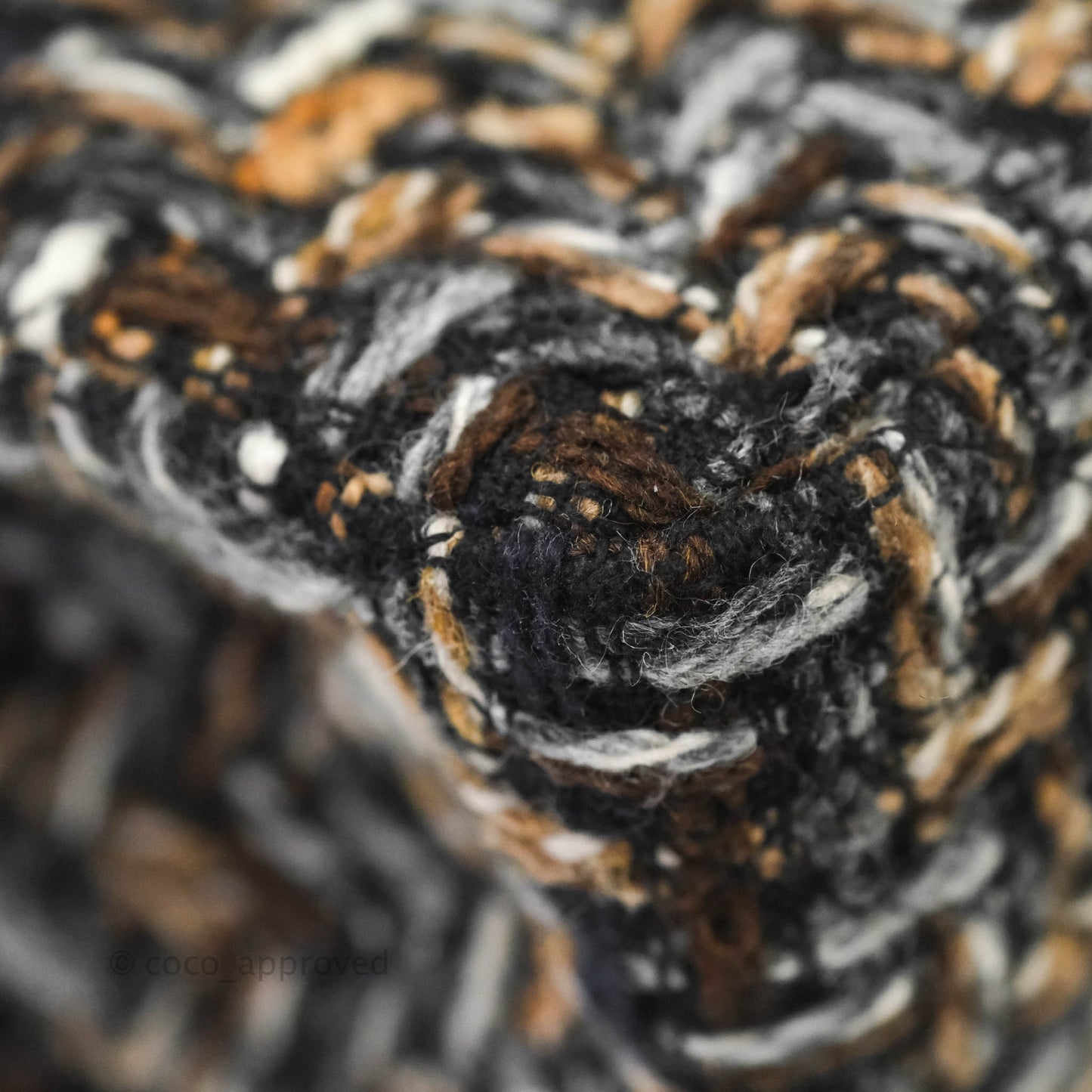 Chanel Quilted Reissue 226 Tweed Navy Brown Aged Gold Hardware
