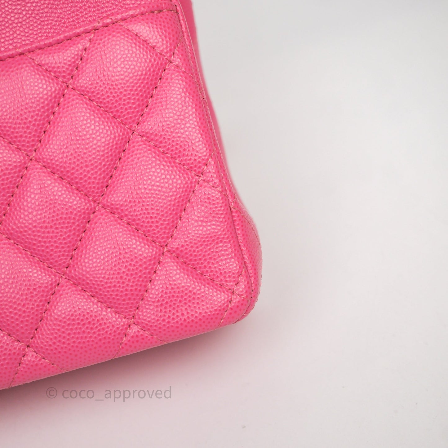 Chanel Small Classic Flap Quilted Hot Pink Caviar Gold Hardware