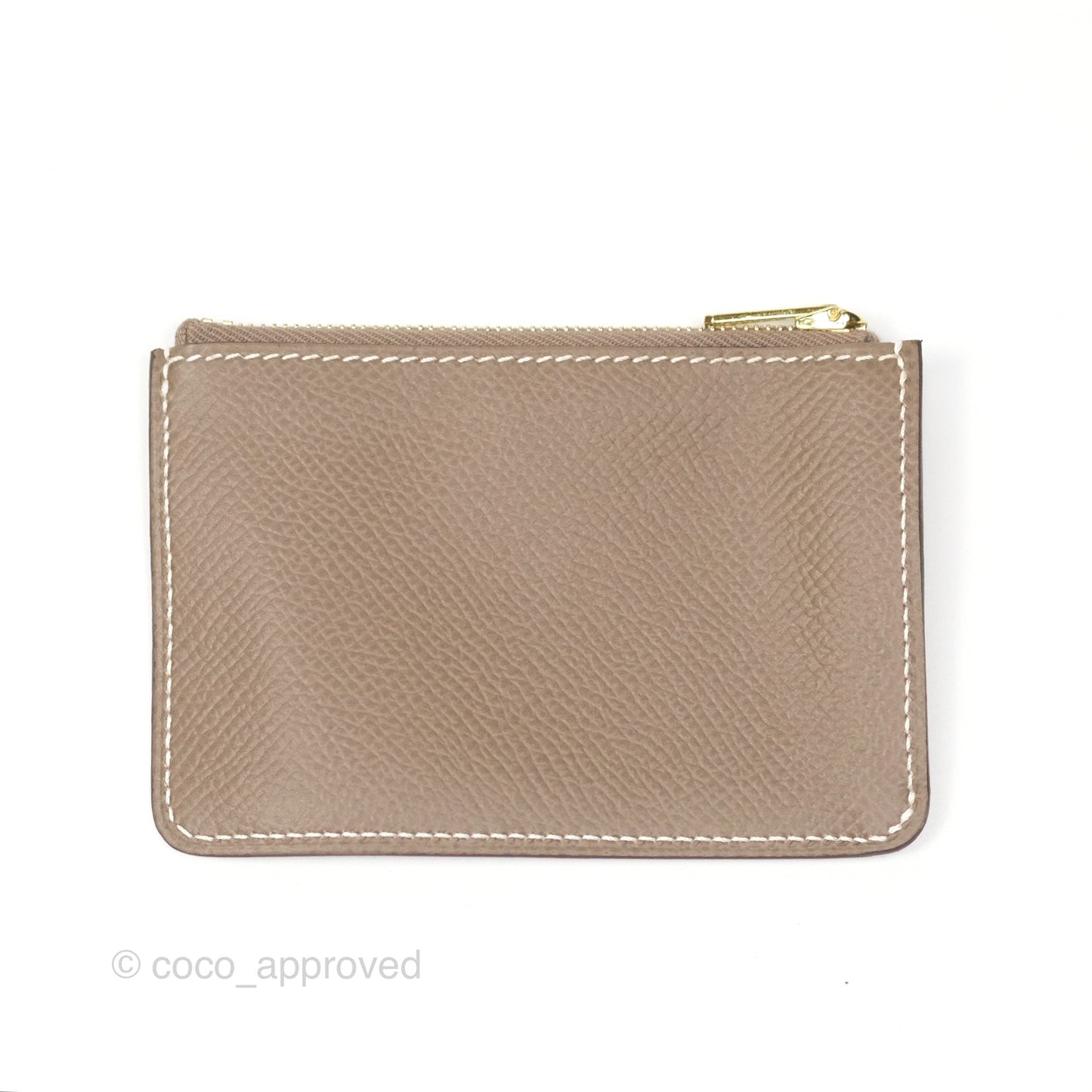 Hermès Constance Slim Wallet Etoupe Epsom Gold Hardware