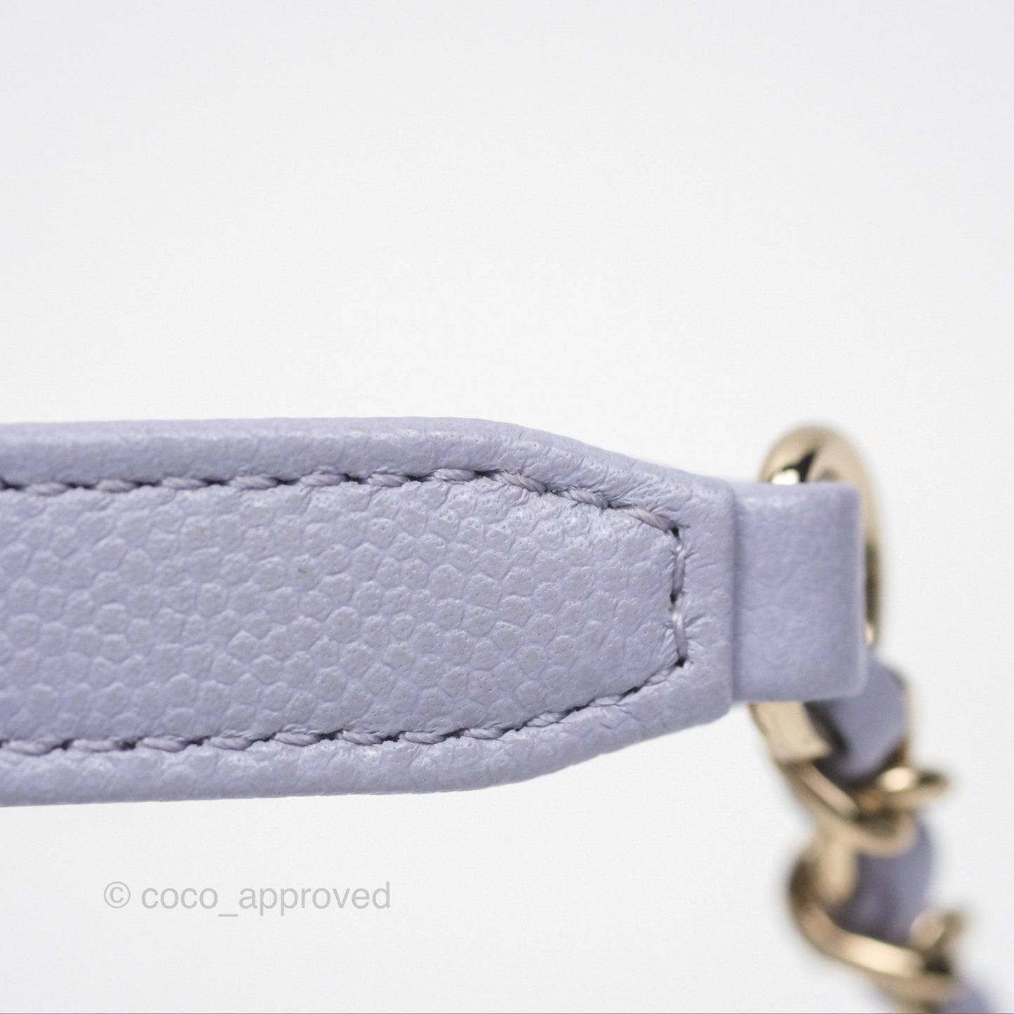 Chanel Mini Coco Handle Lilac Caviar Gold Hardware