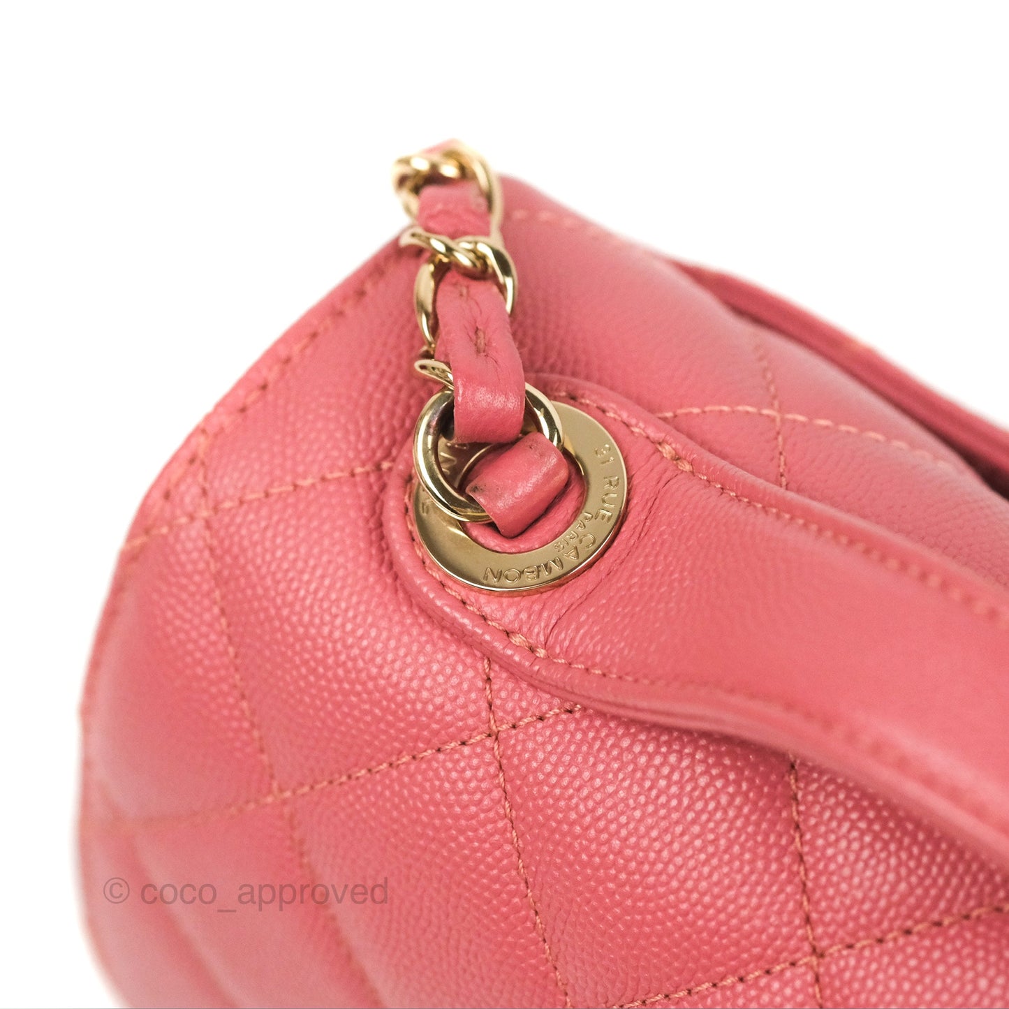 Chanel Quilted Medium Business Affinity Flap Pink Caviar Gold Hardware