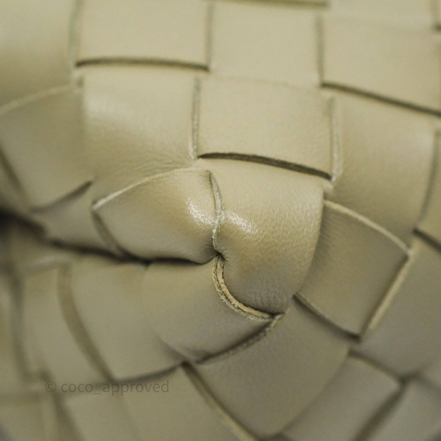 Bottega Veneta Mini Loop Camera Bag Intrecciato Lambskin Travertine