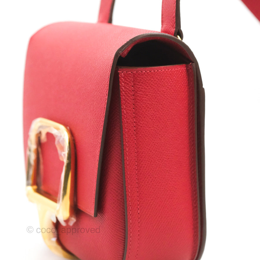 Hermès Della Cavalleria Mini Bag Rouge Piment Epsom Gold Hardware