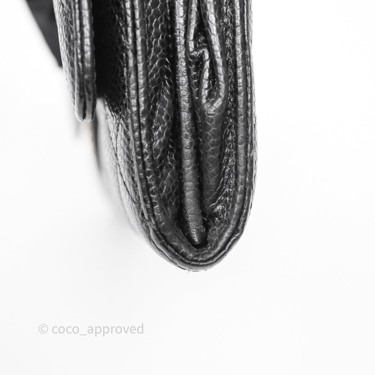 Chanel Quilted Classic Zip Long Wallet Black Caviar Gold Hardware