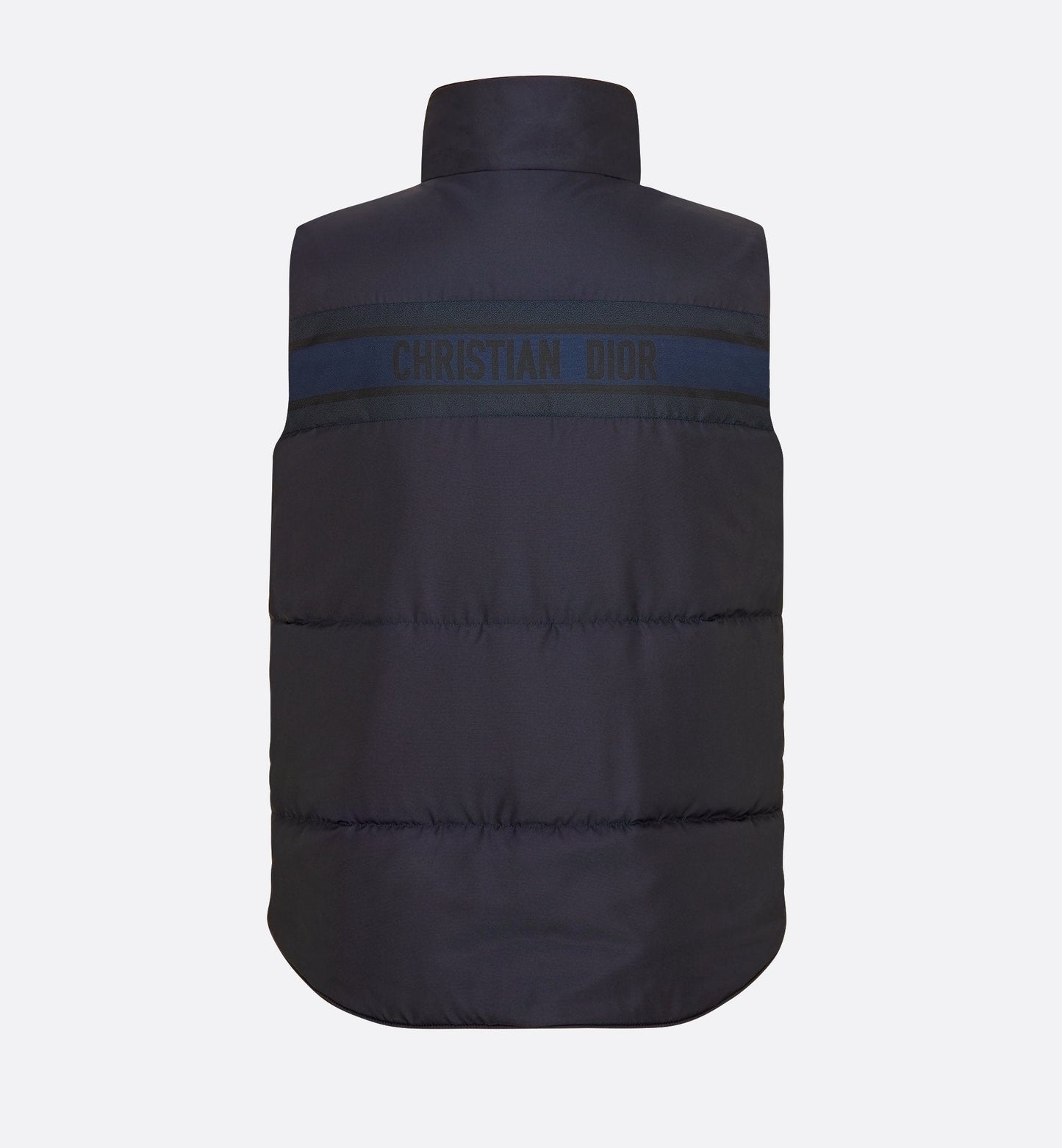 Reversible Puffer Vest Blue And Ecru Luxury Dior Oblique Quilted Technical Taffeta