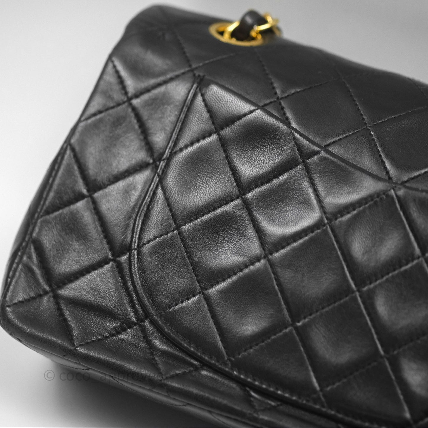 Chanel Classic Vintage Small Flap Black Lambskin 24K Gold Hardware