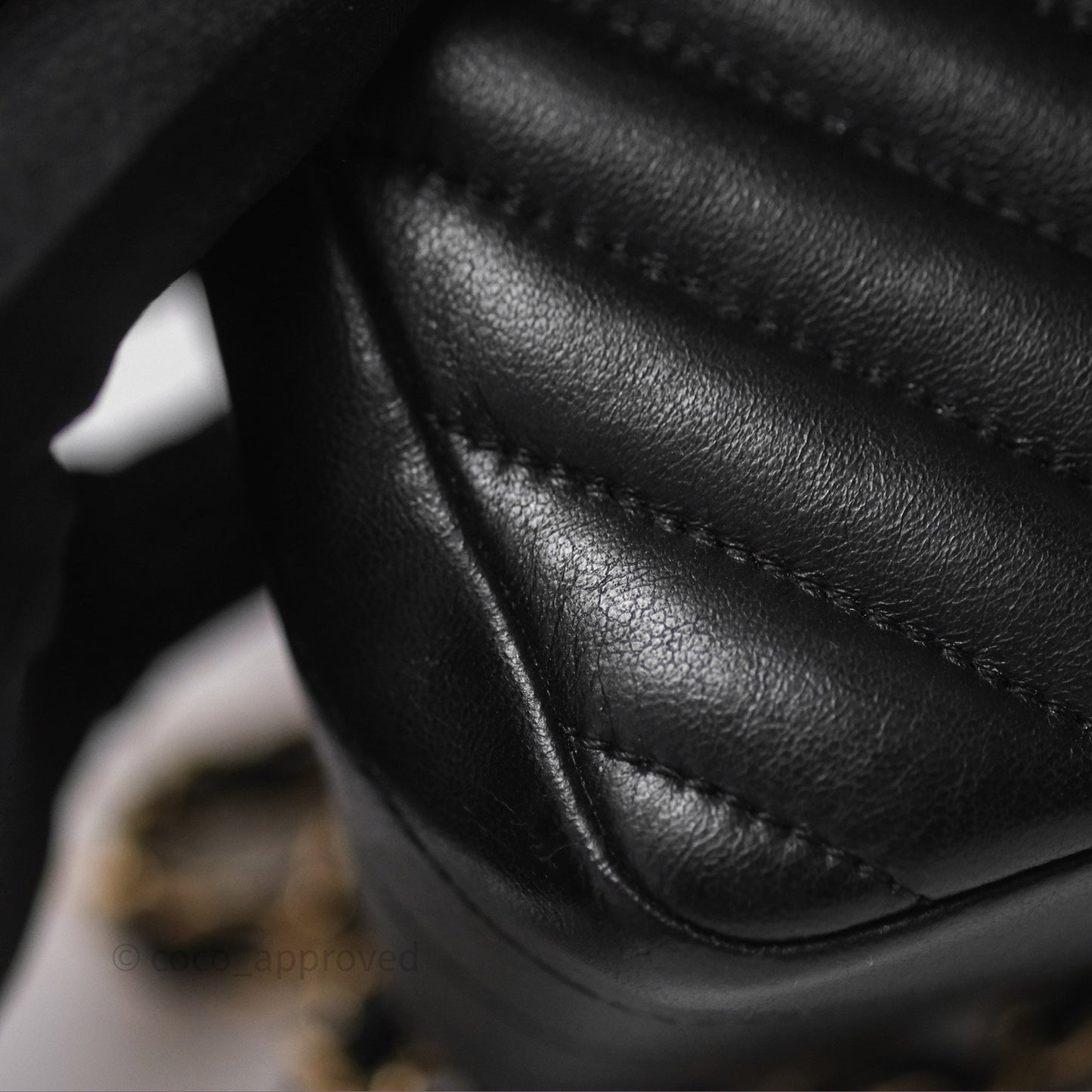 Chanel Mini Rectangular Chevron Black Lambskin Gold Hardware