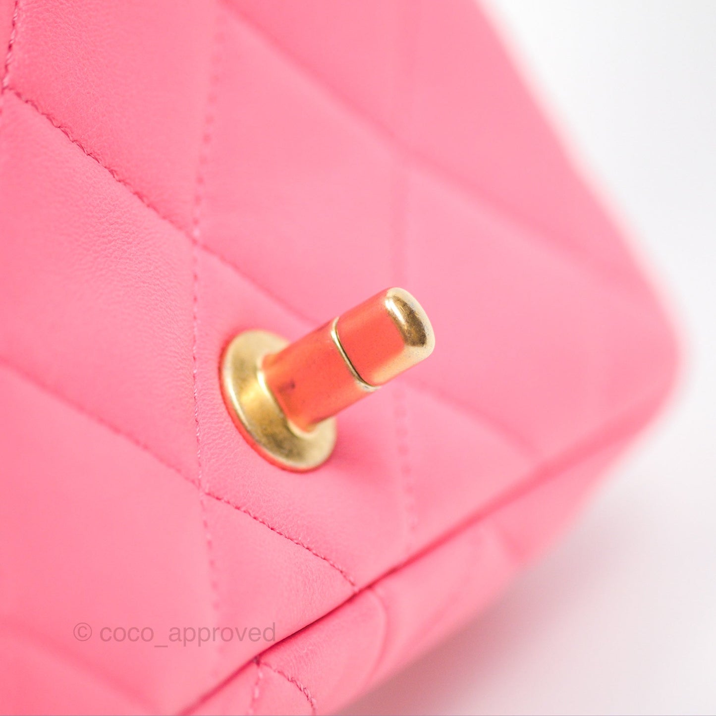 Chanel Quilted Mini CC Funky Town Flap Pink Lambskin Aged Gold Hardware