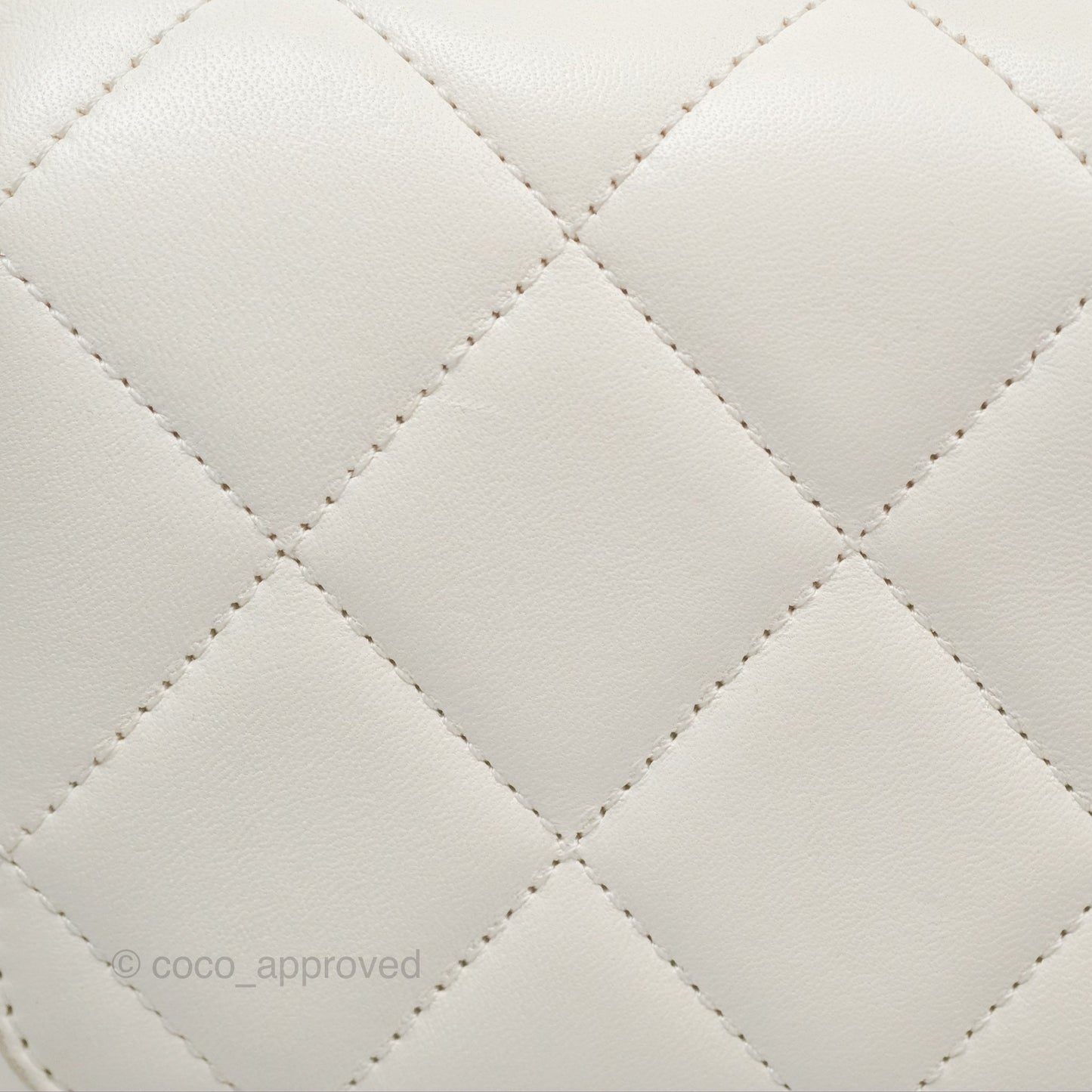 Chanel Trendy CC Small White Lambskin Black Hardware