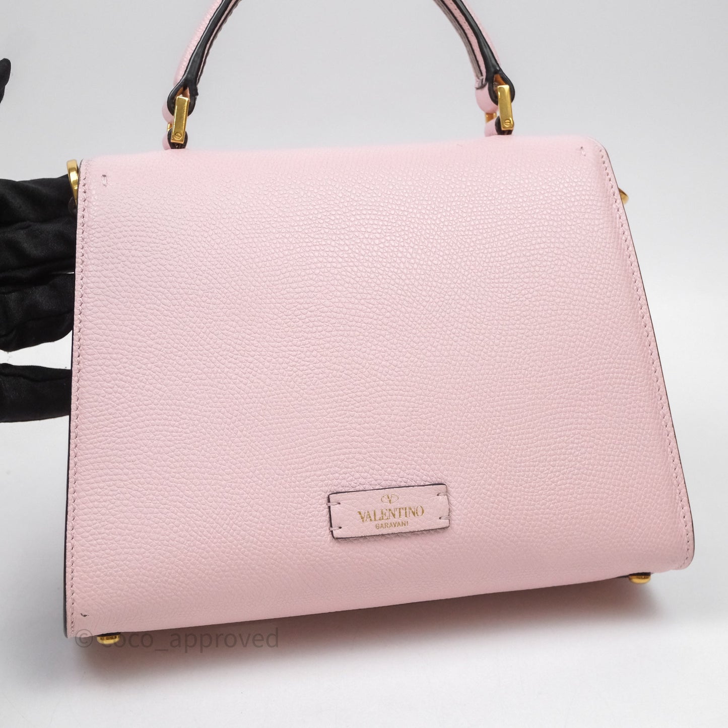 Valentino Garavani Small Vsling Grainy Calfskin Bag Light Pink Aged Gold Hardware