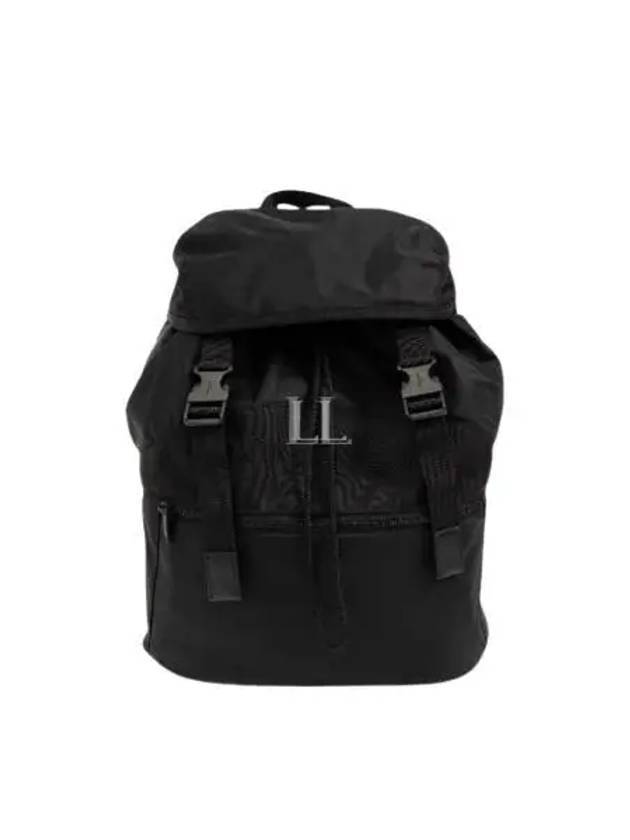 Luxury Saint Laurent Backpack In Econyl And Vegetable-Tanned Leather Black