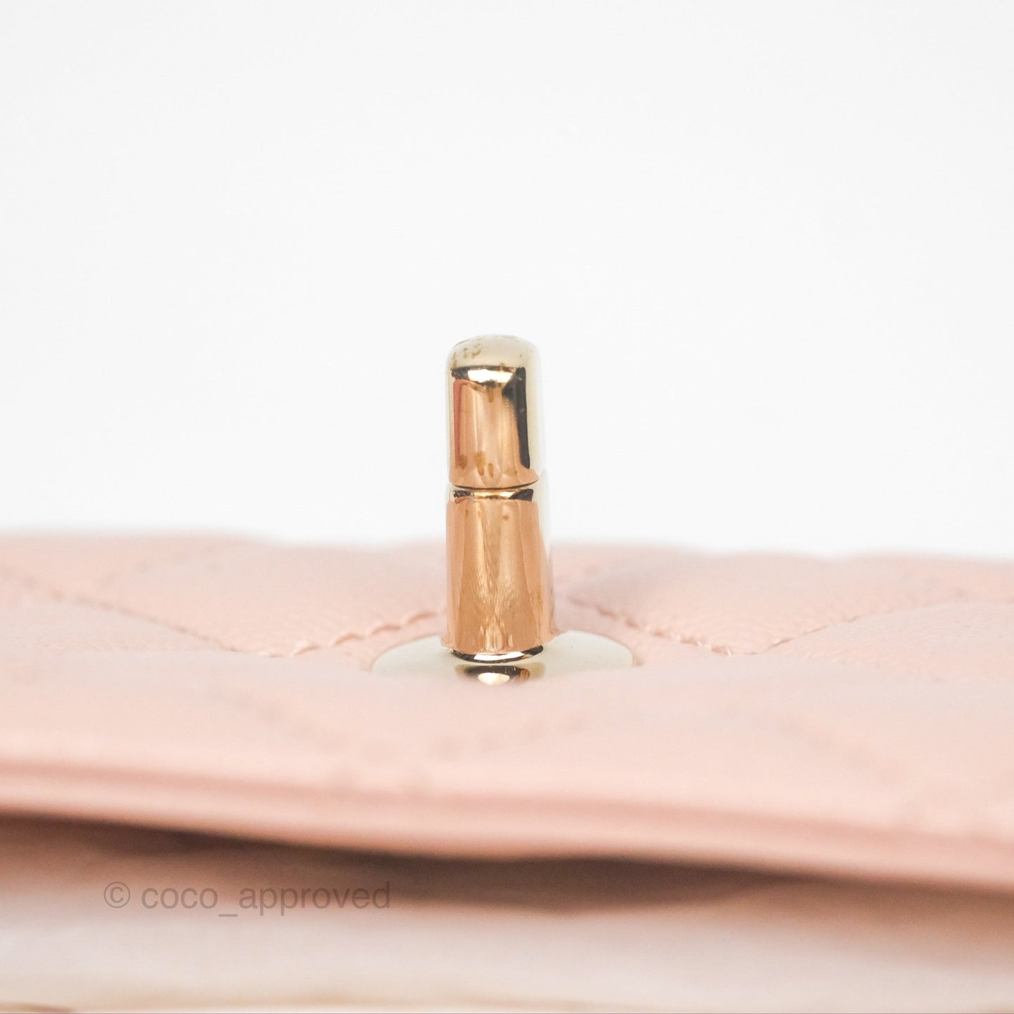 Chanel Small Coco Handle Light Pink Caviar Gold Hardware