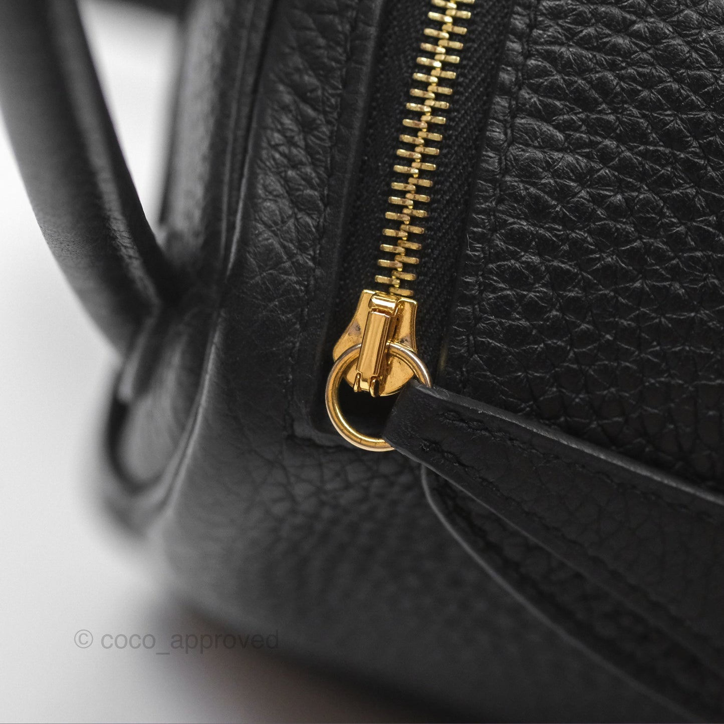 Hermès Mini Lindy 20 Noir 89 Clemence Gold Hardware