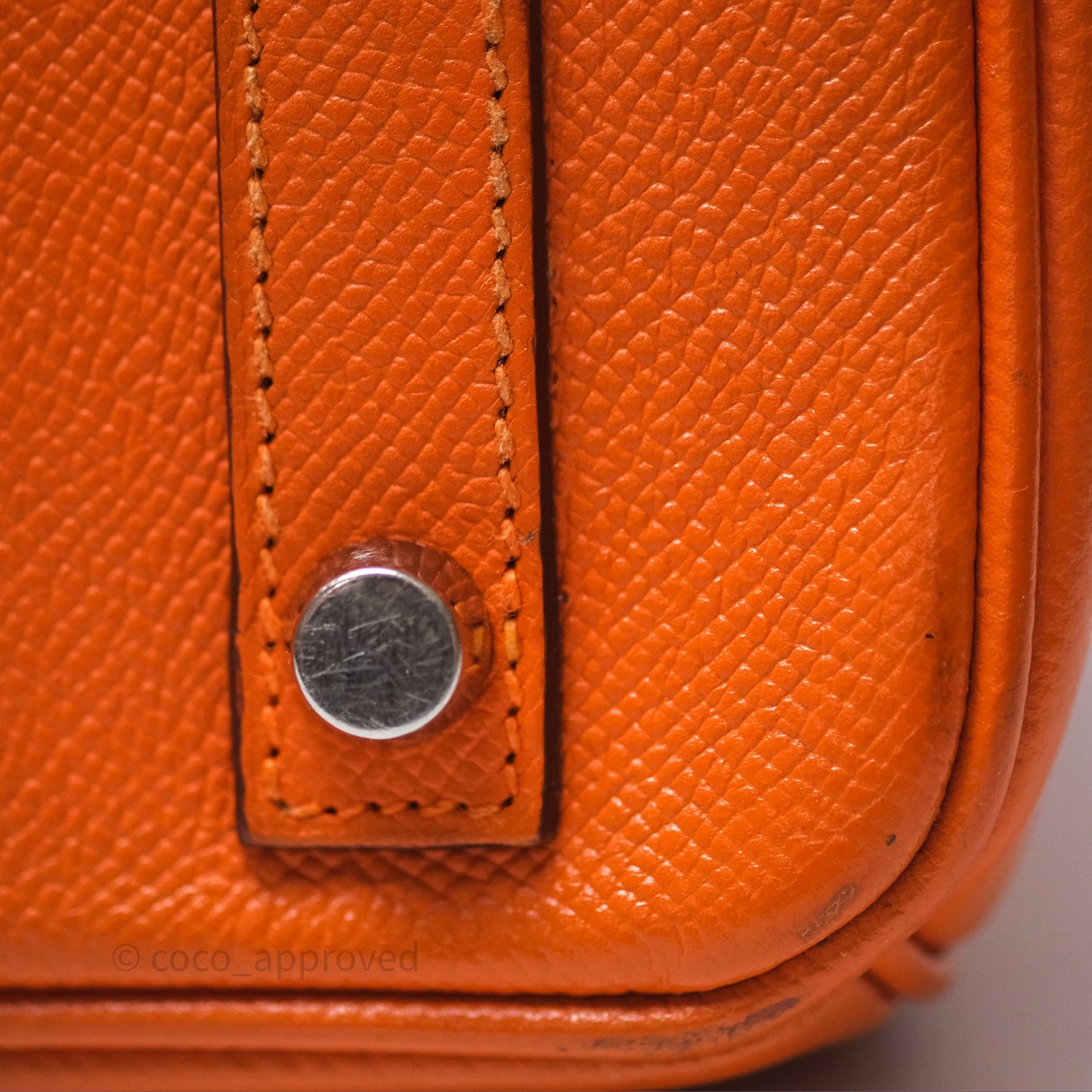 Hermès Birkin 30 Retourne Orange Epsom Palladium Hardware