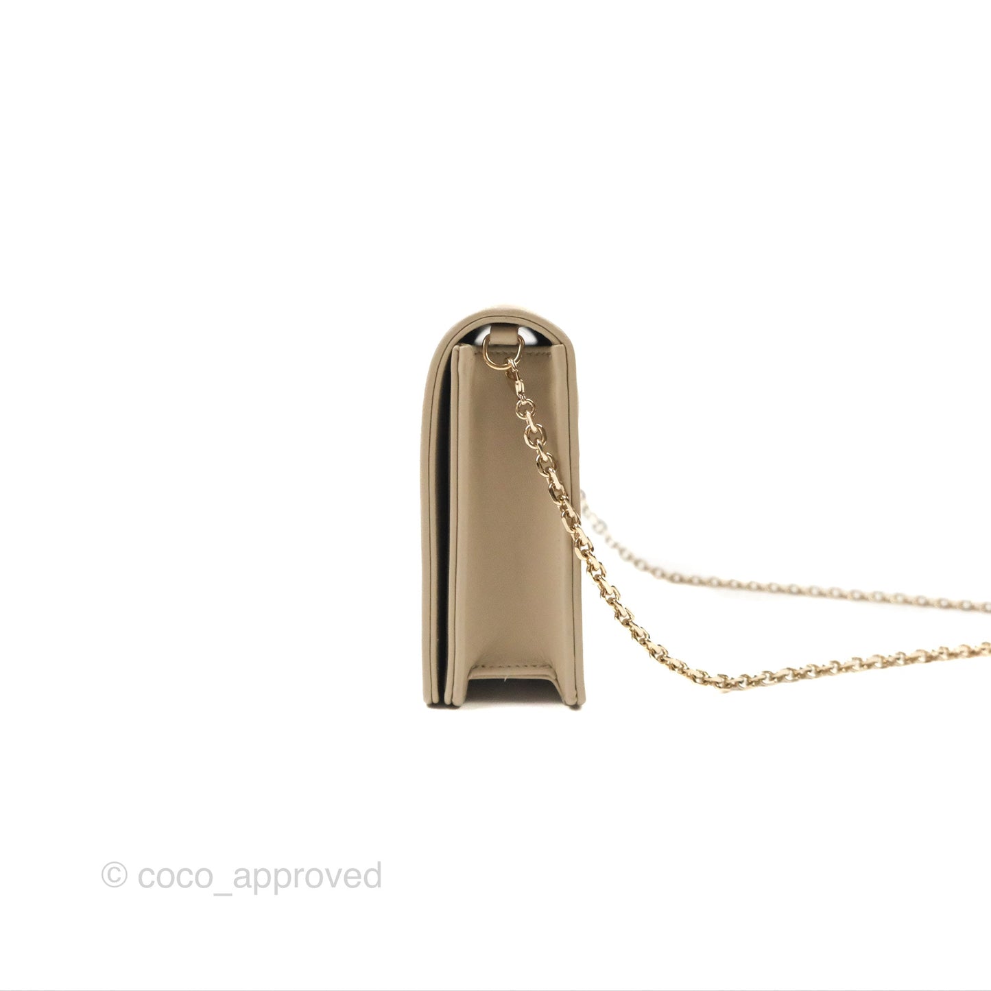 Dior Lady Dior Pouch on Chain Sand Cannage Lambskin