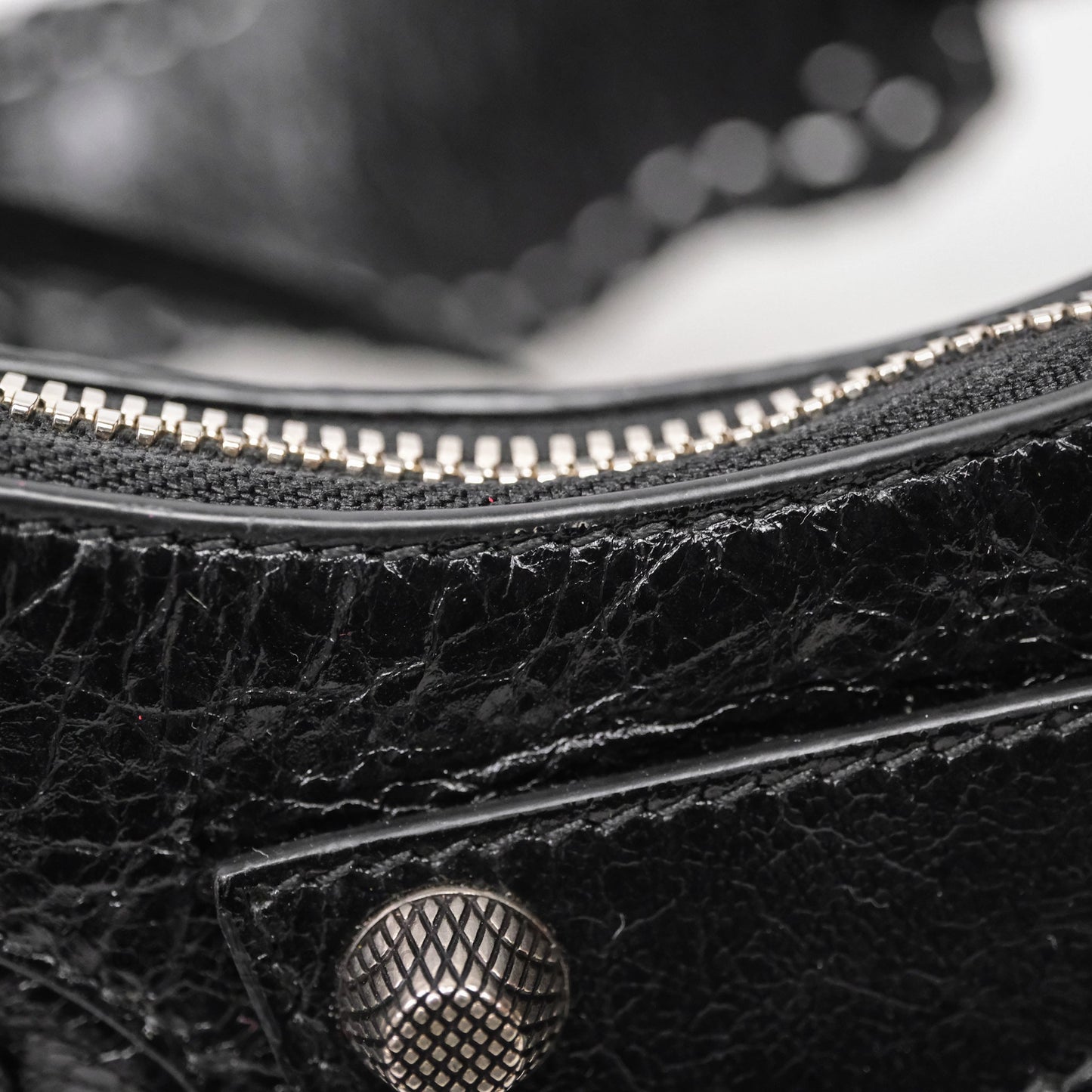 Balenciaga Le Cagole Shoulder Bag Black Calfskin Silver Hardware