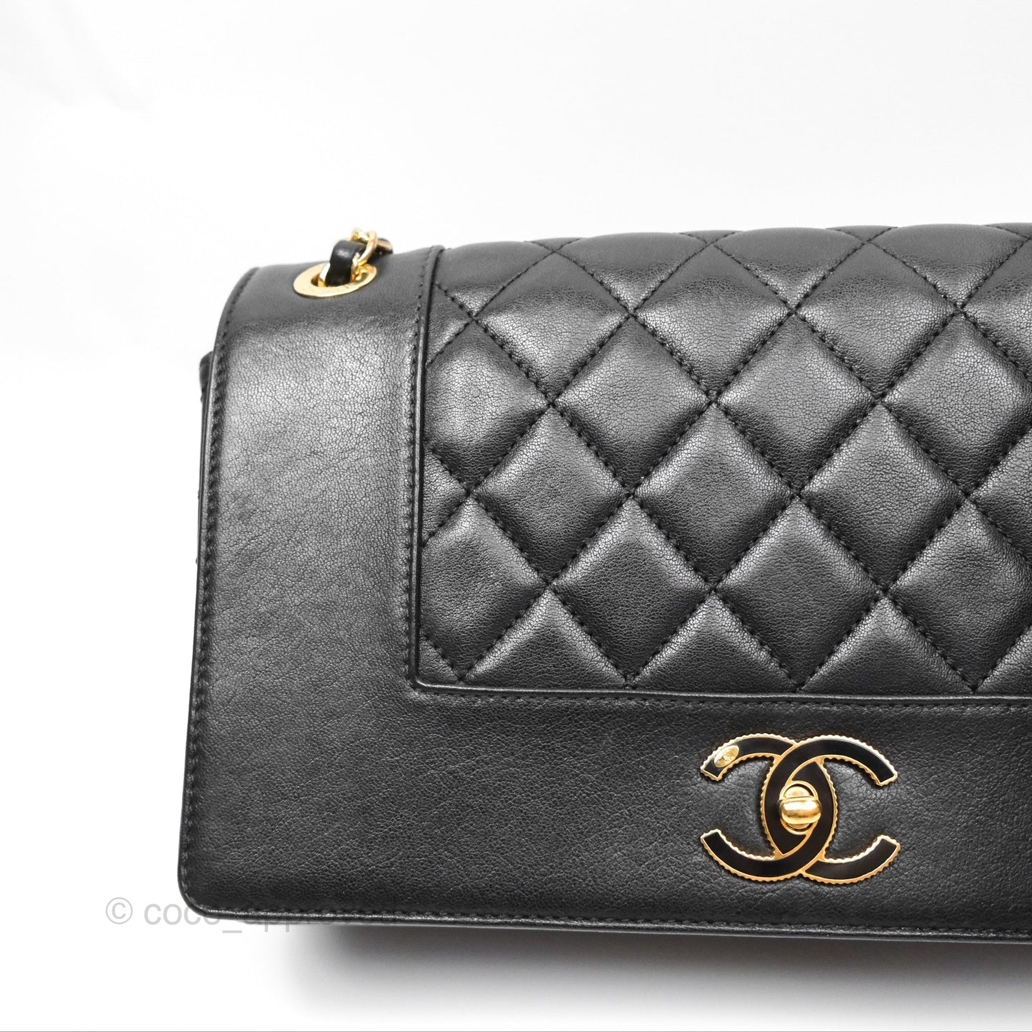 Chanel Mademoiselle Flap Bag Black Calfskin Gold Hardware