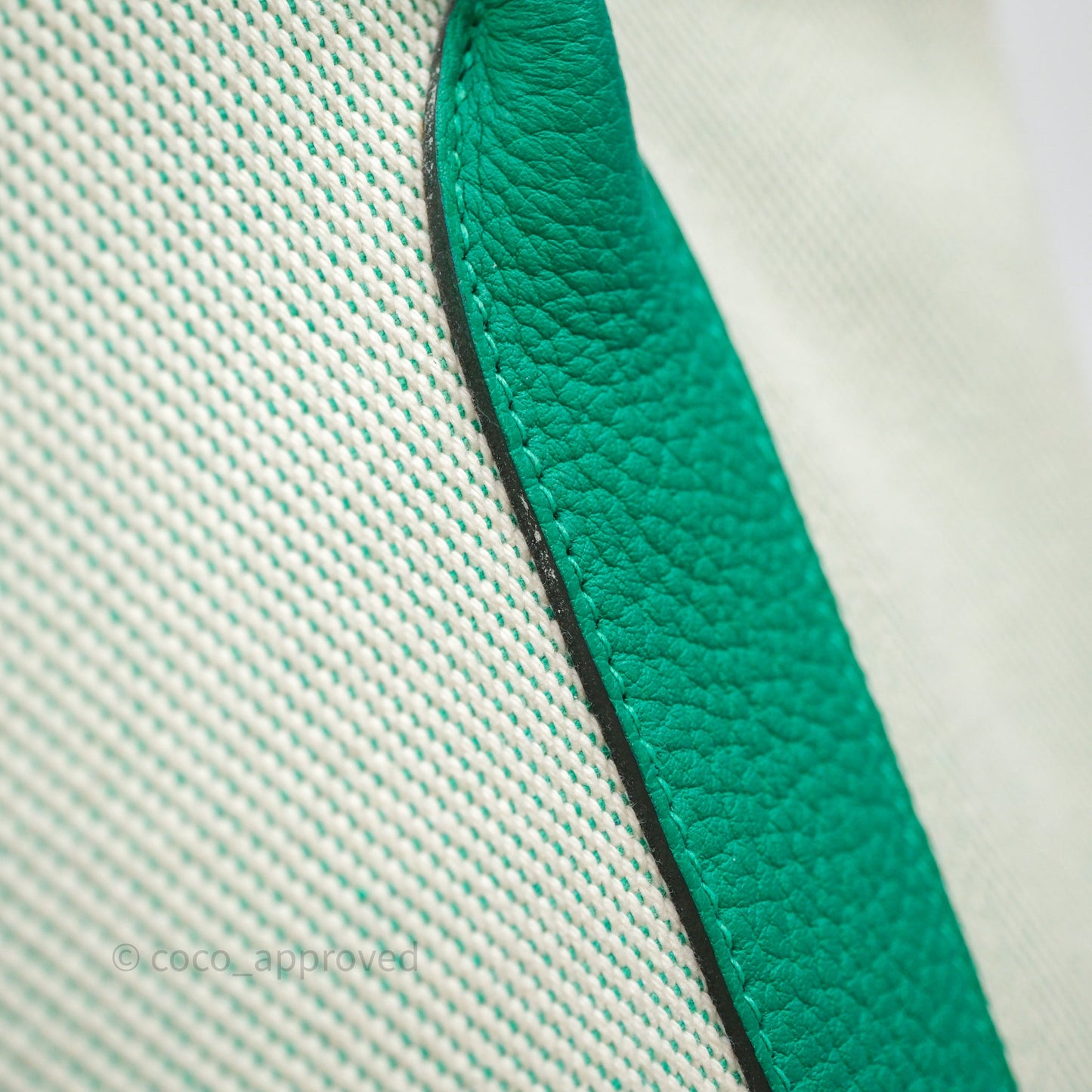 Hermès Garden Party 36 Canvas Ecru-Menthe / Menthe