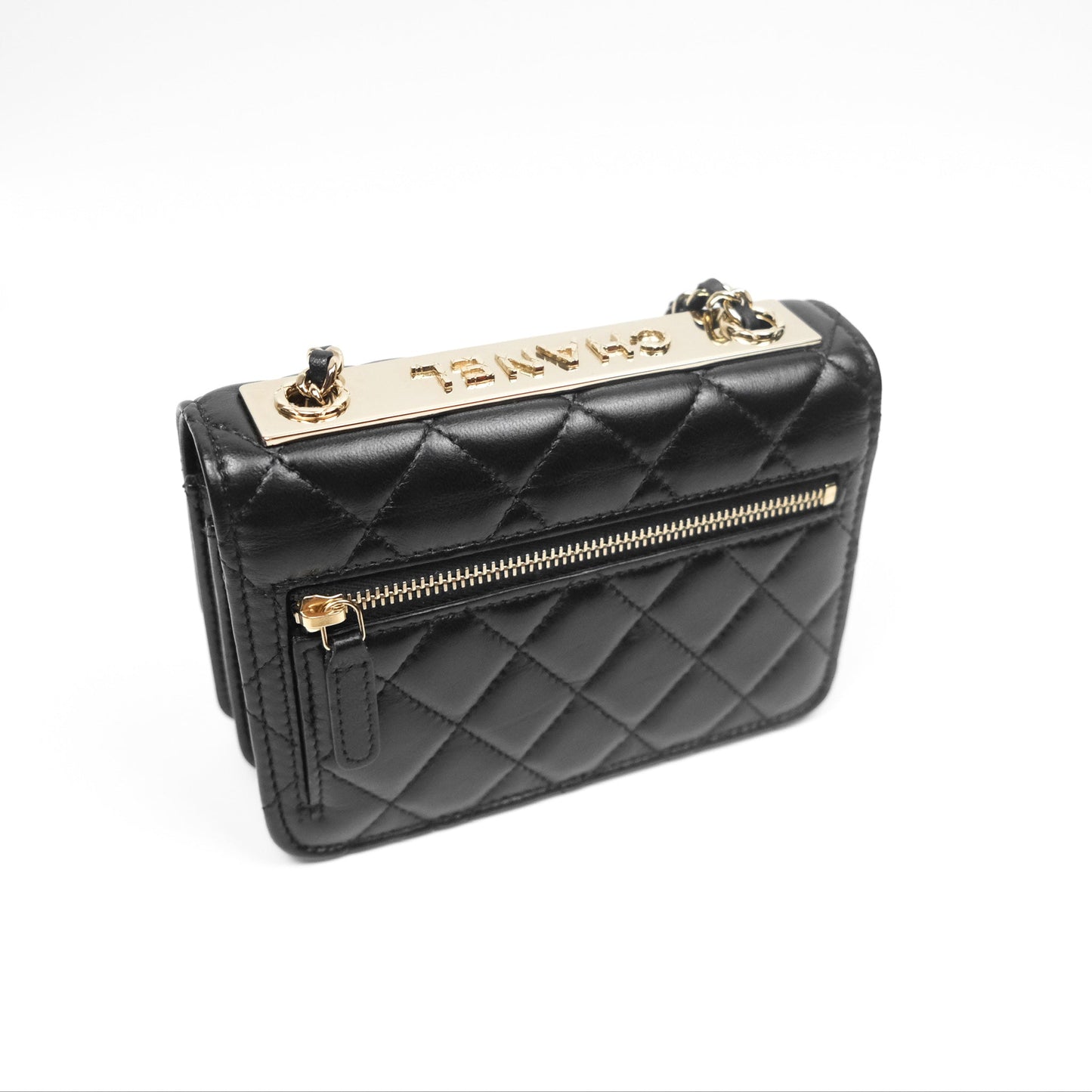 Chanel Mini Trendy WOC Black Lambskin Gold Hardware