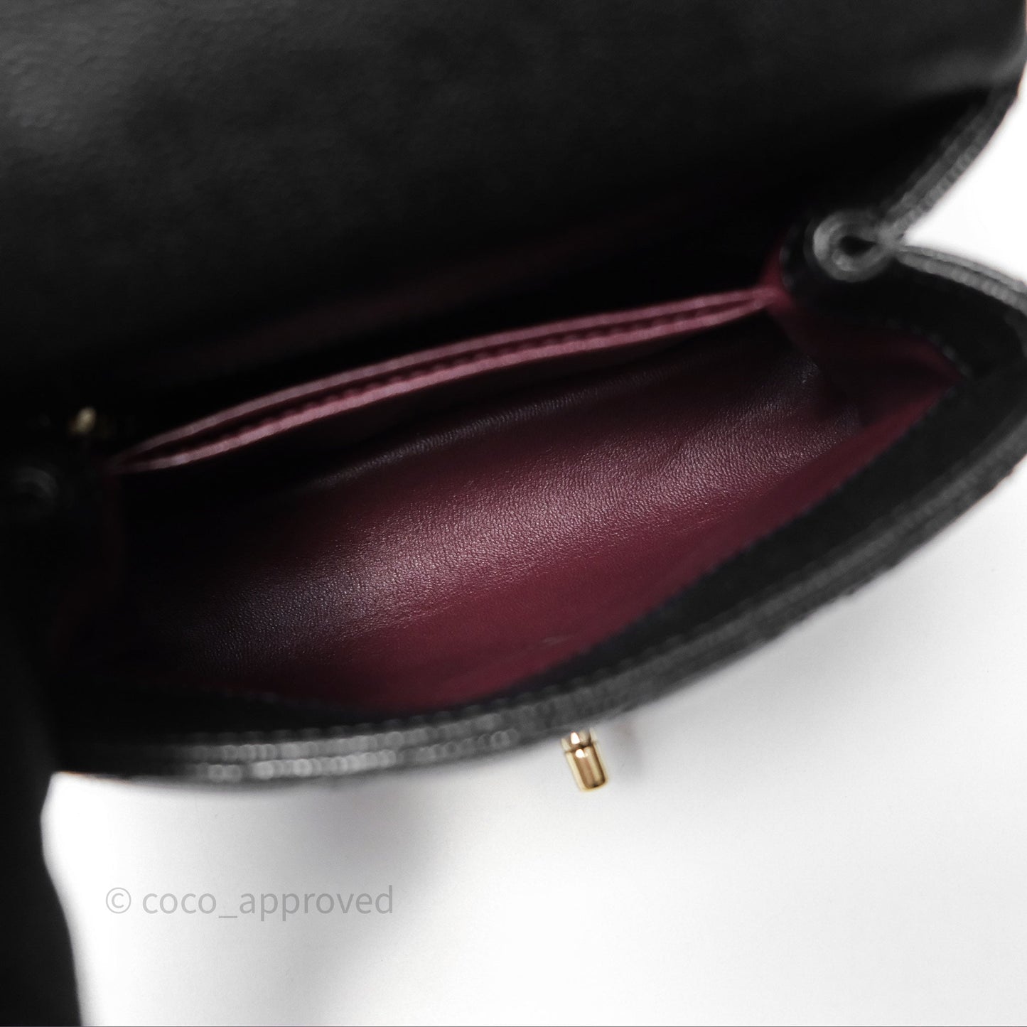 Chanel Mini Coco Handle Quilted Black Caviar Gold Hardware
