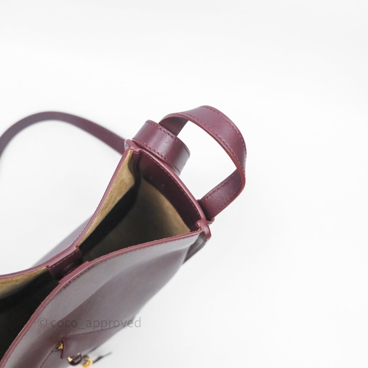 Loewe Hammock Slice Dark Red Bag Gold Hardware