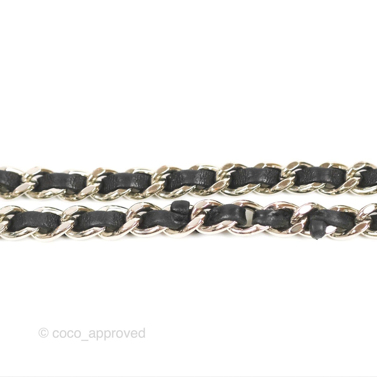 Chanel Classic Chevron Wallet on Chain WOC Black Lambskin Silver Hardware
