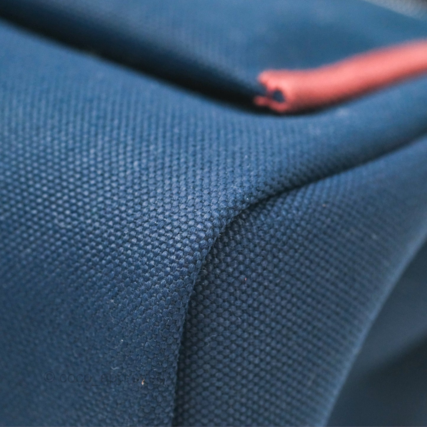 Hermès Herbag Zip 31 Bleu Marine/ Rouge Sellier Canvas Palladium Hardware
