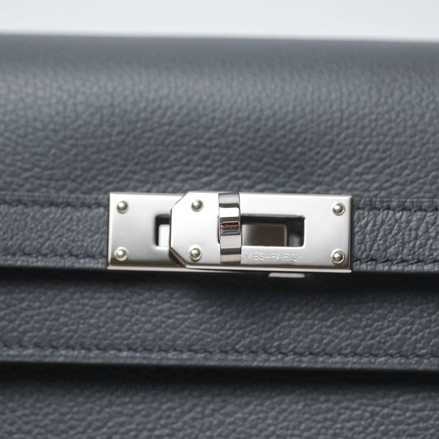 Hermès Kelly To Go Wallet Gris Misty H0 Evercolor Palladium Hardware