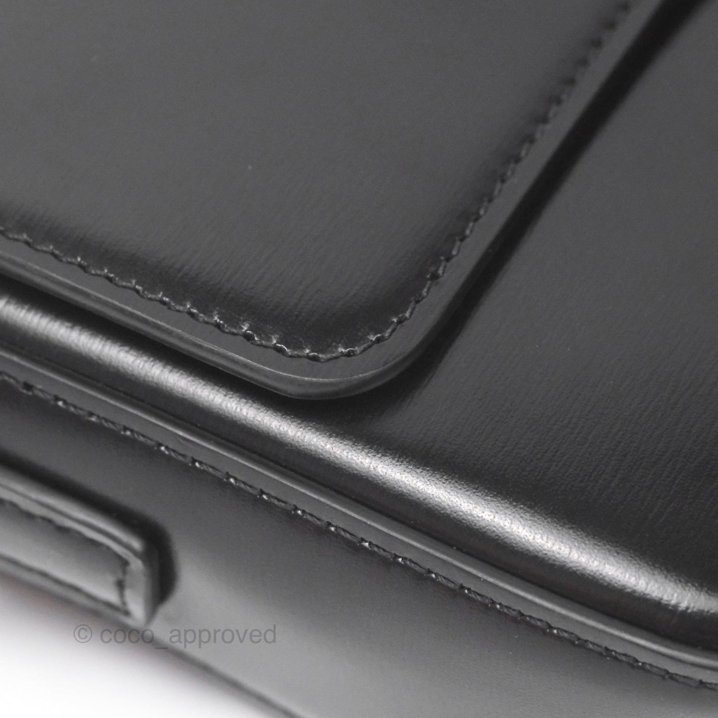Celine Triomphe Shoulder Bag Black Calfskin
