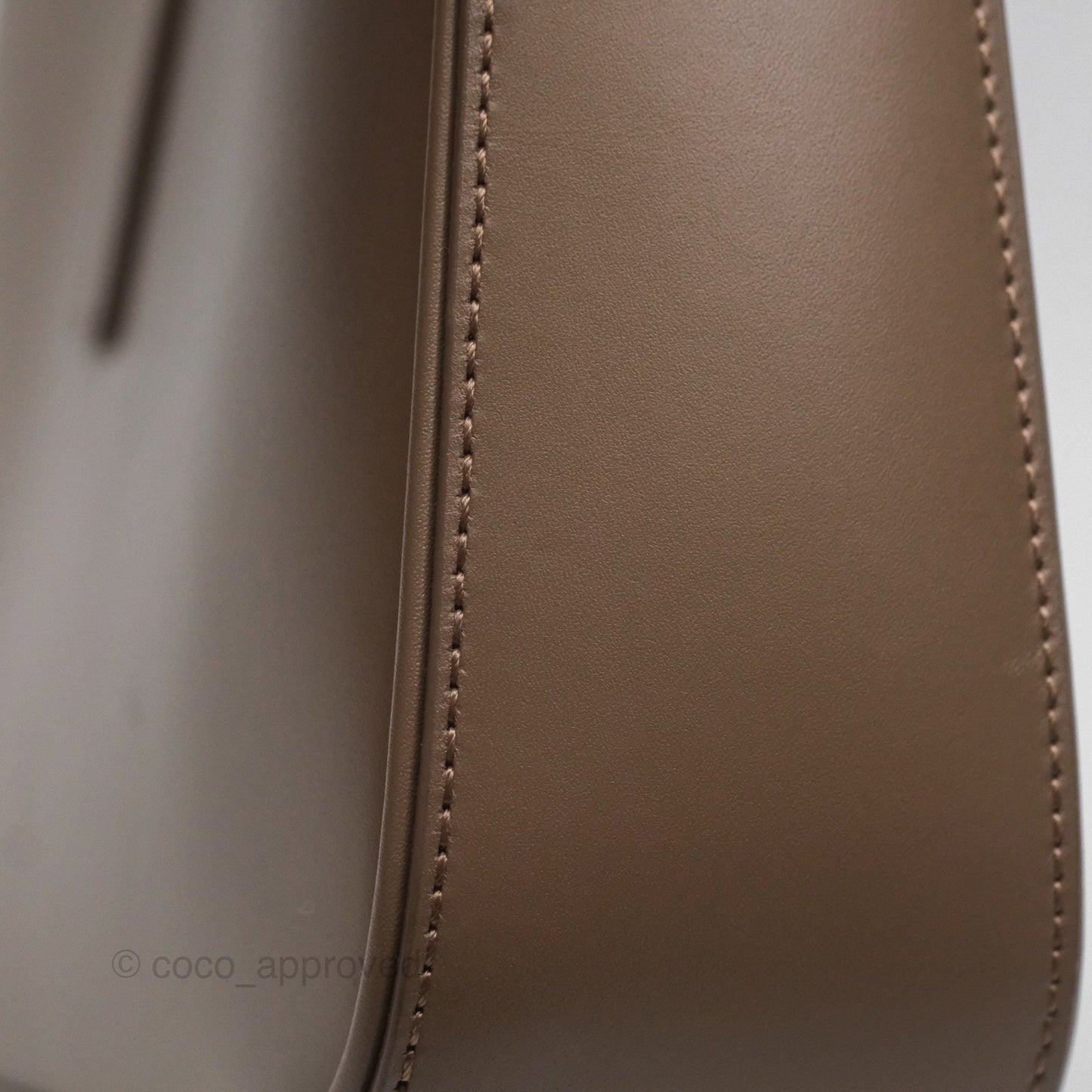 Saint Laurent Le 5 À 7 Taupe Calfskin Bronze Brass Hardware