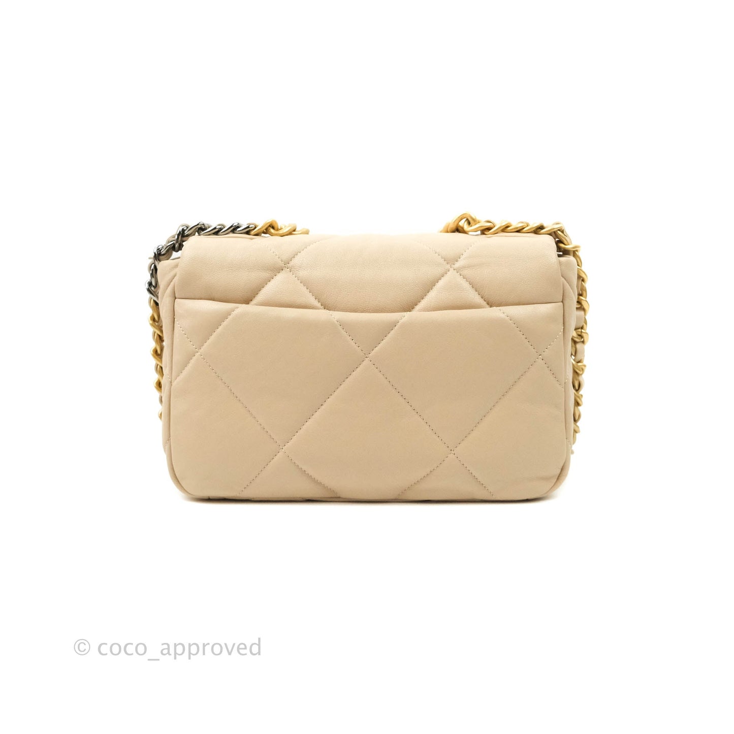 Chanel 19 Small Beige Mixed Hardware