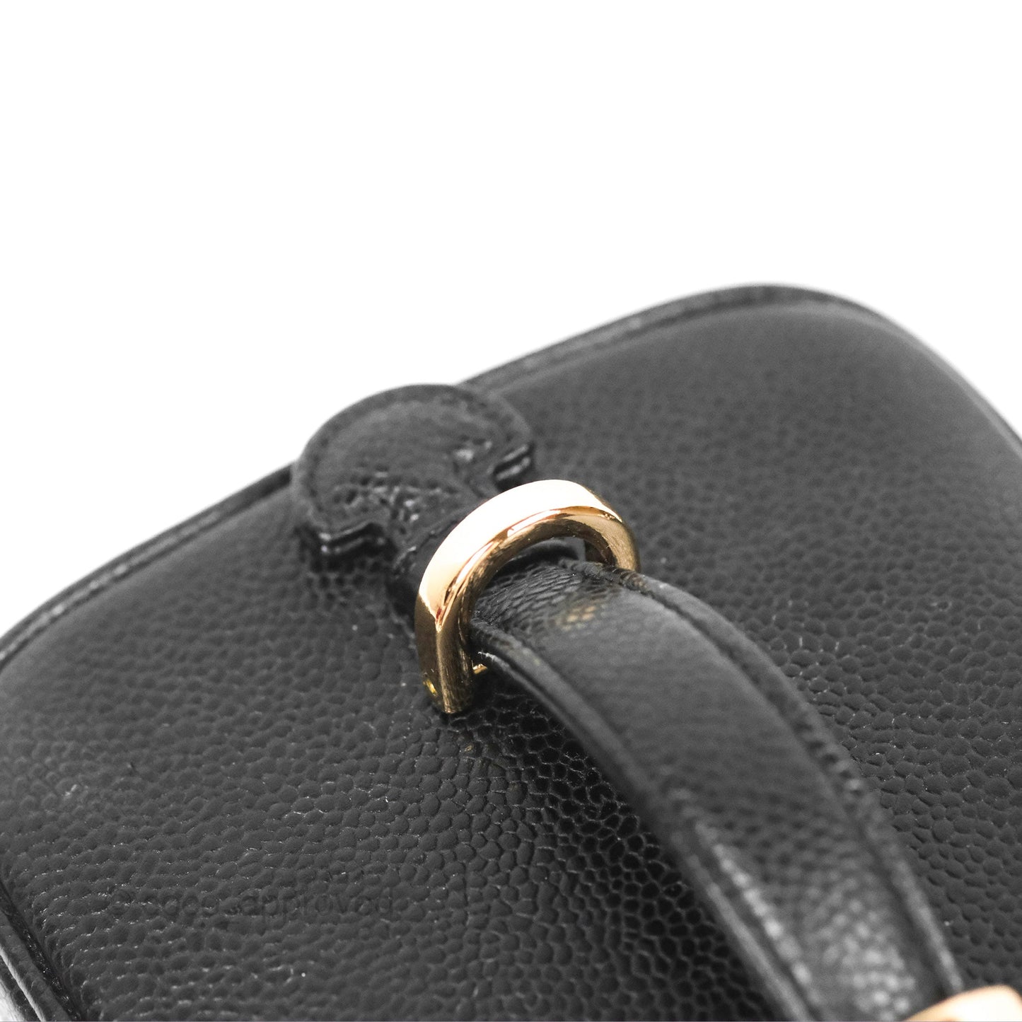 Chanel Vintage Vanity Case Black Caviar Gold Hardware