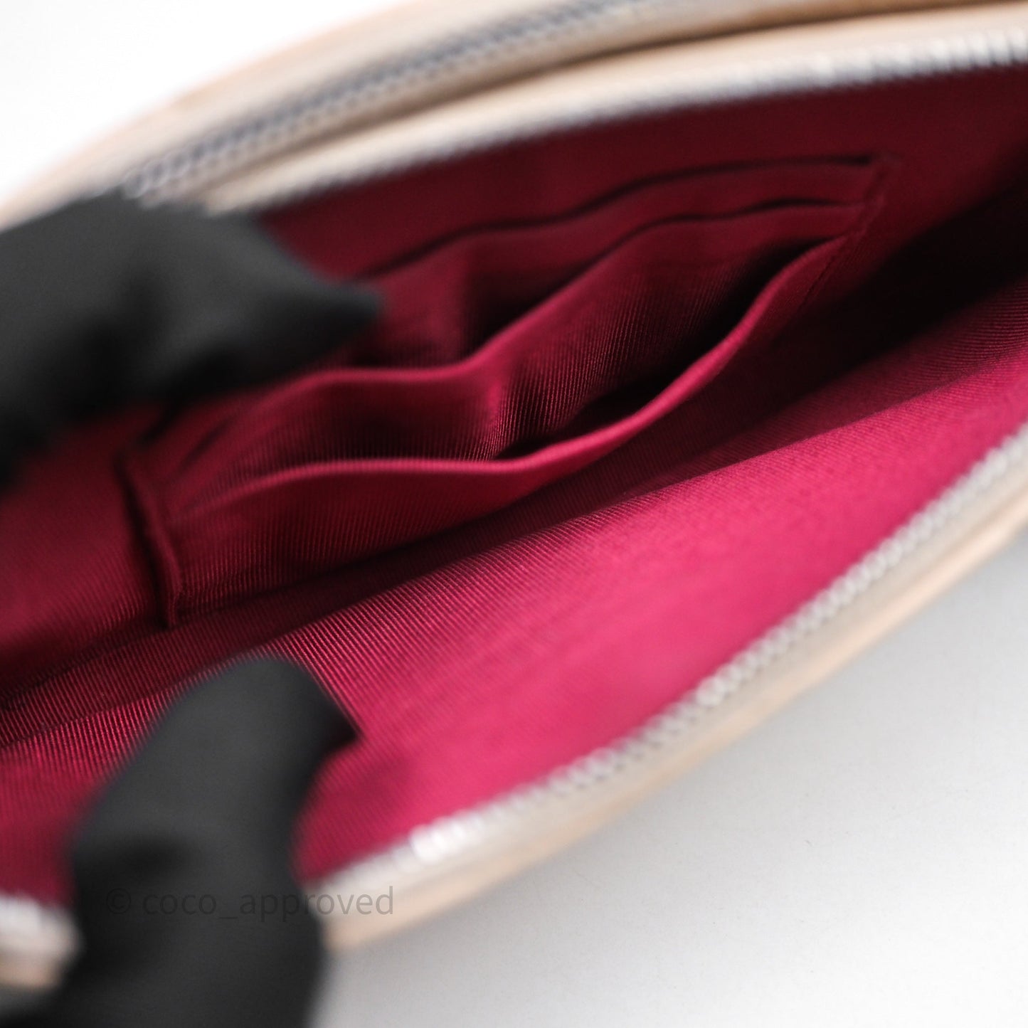 Chanel Gabrielle Clutch With Chain Aged Calfskin Black Beige Mixed Hardware
