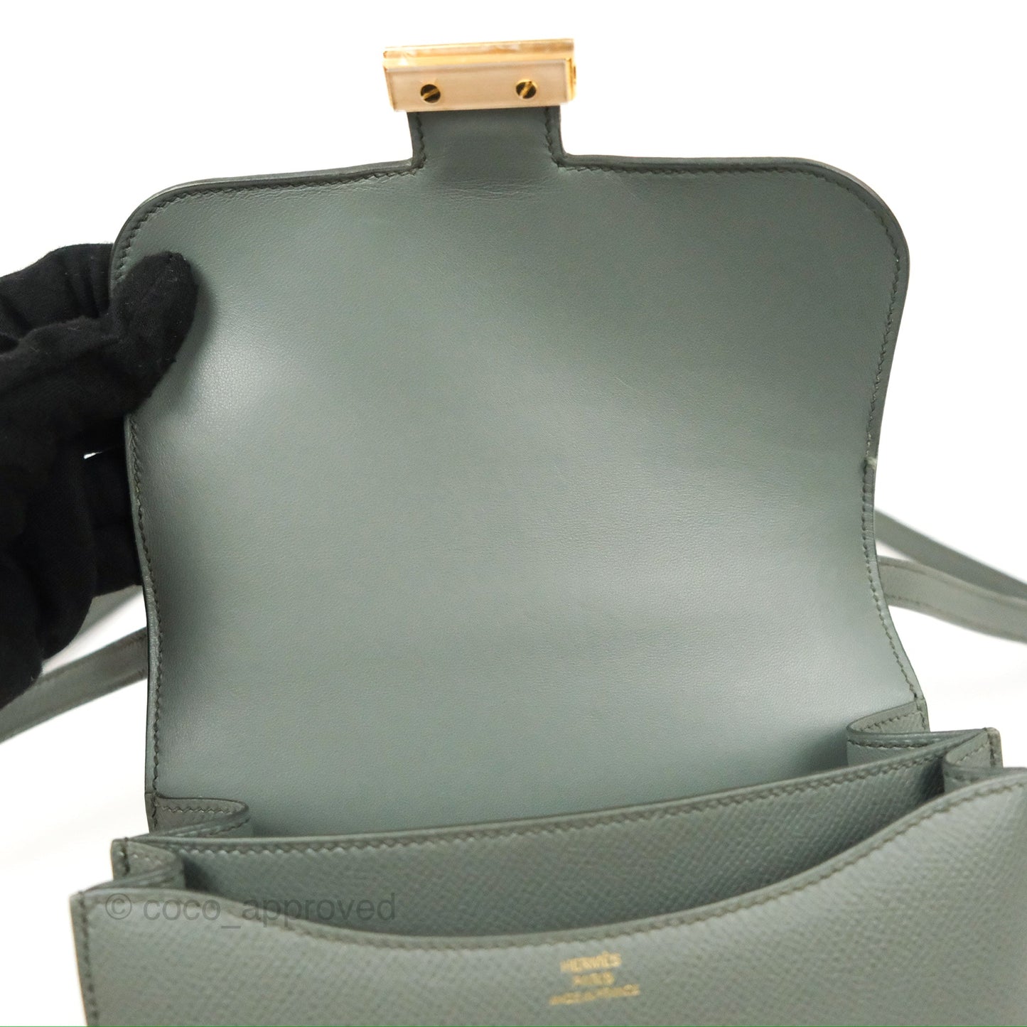 Hermès Constance Mini 18cm Vert Amande Epsom Gold Hardware