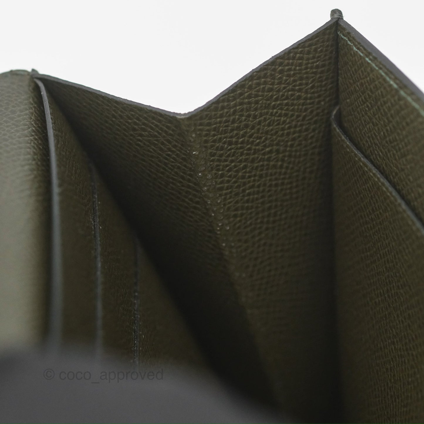 Hermès Clic 16 Wallet On Chain Vert De Gris Epsom Gold Hardware