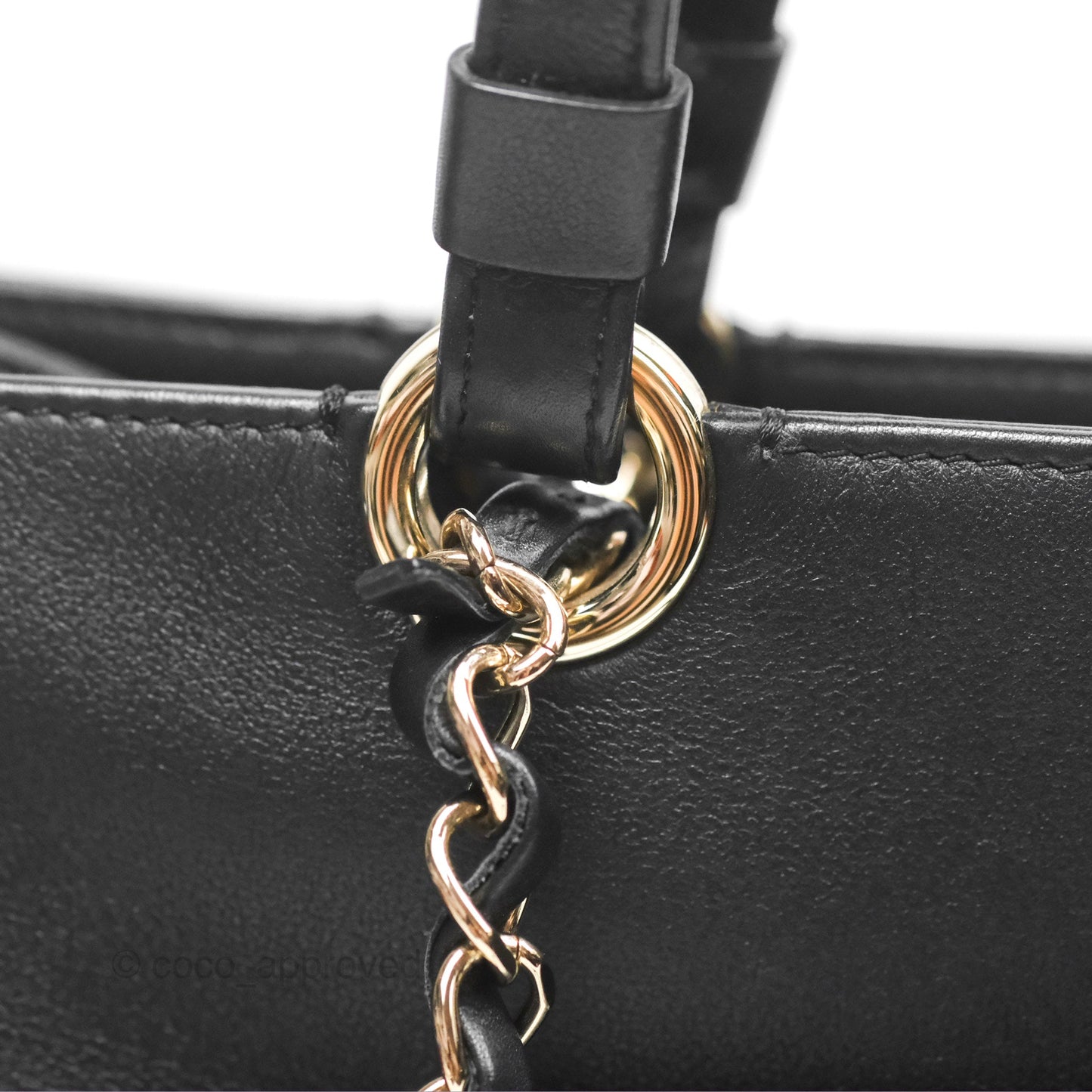 Chanel CC Zipped Shopping Tote Calfskin Gold Hardware